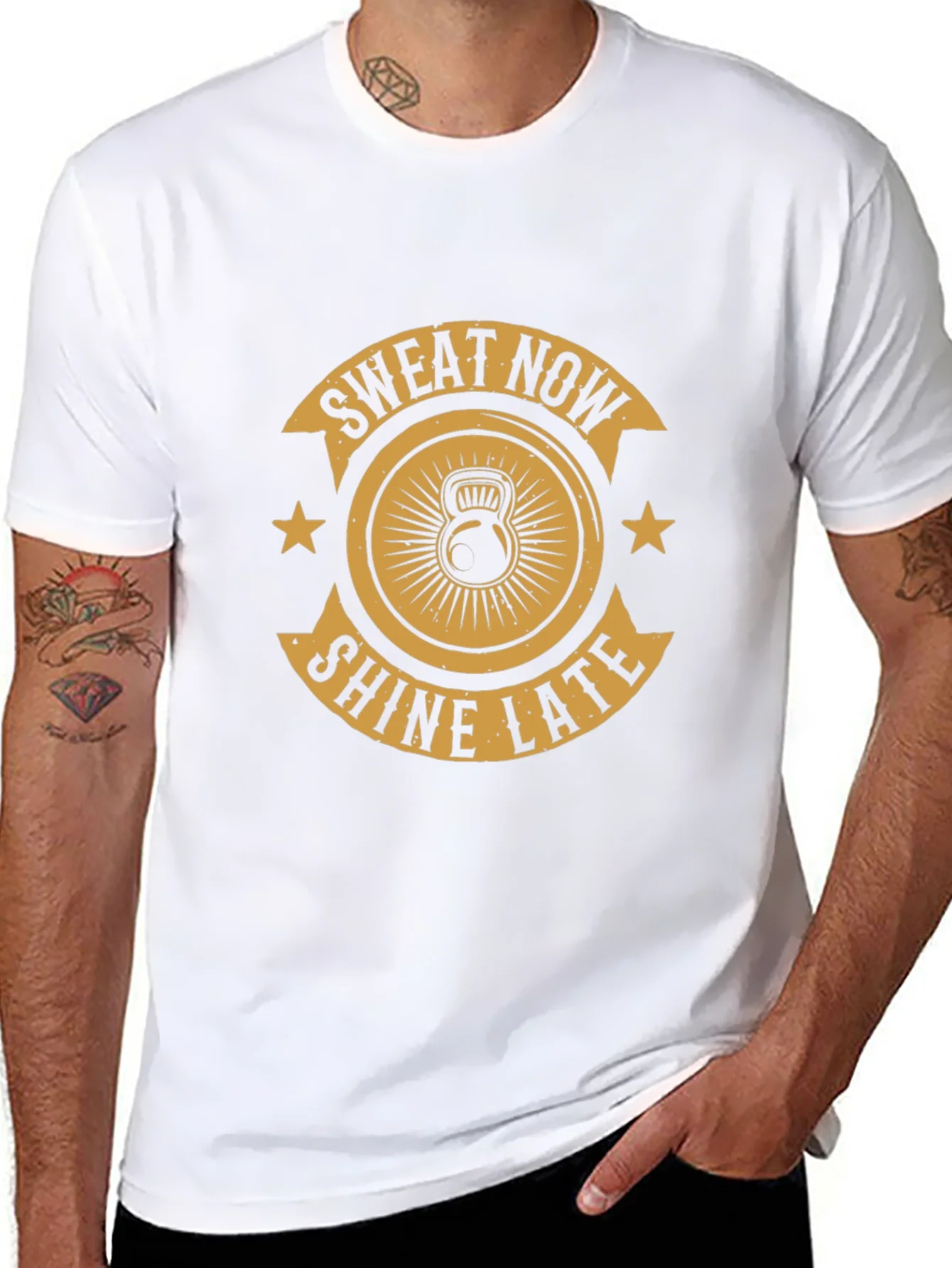 Rebbecca Sweat Now Shine Later Black Graphic Tee