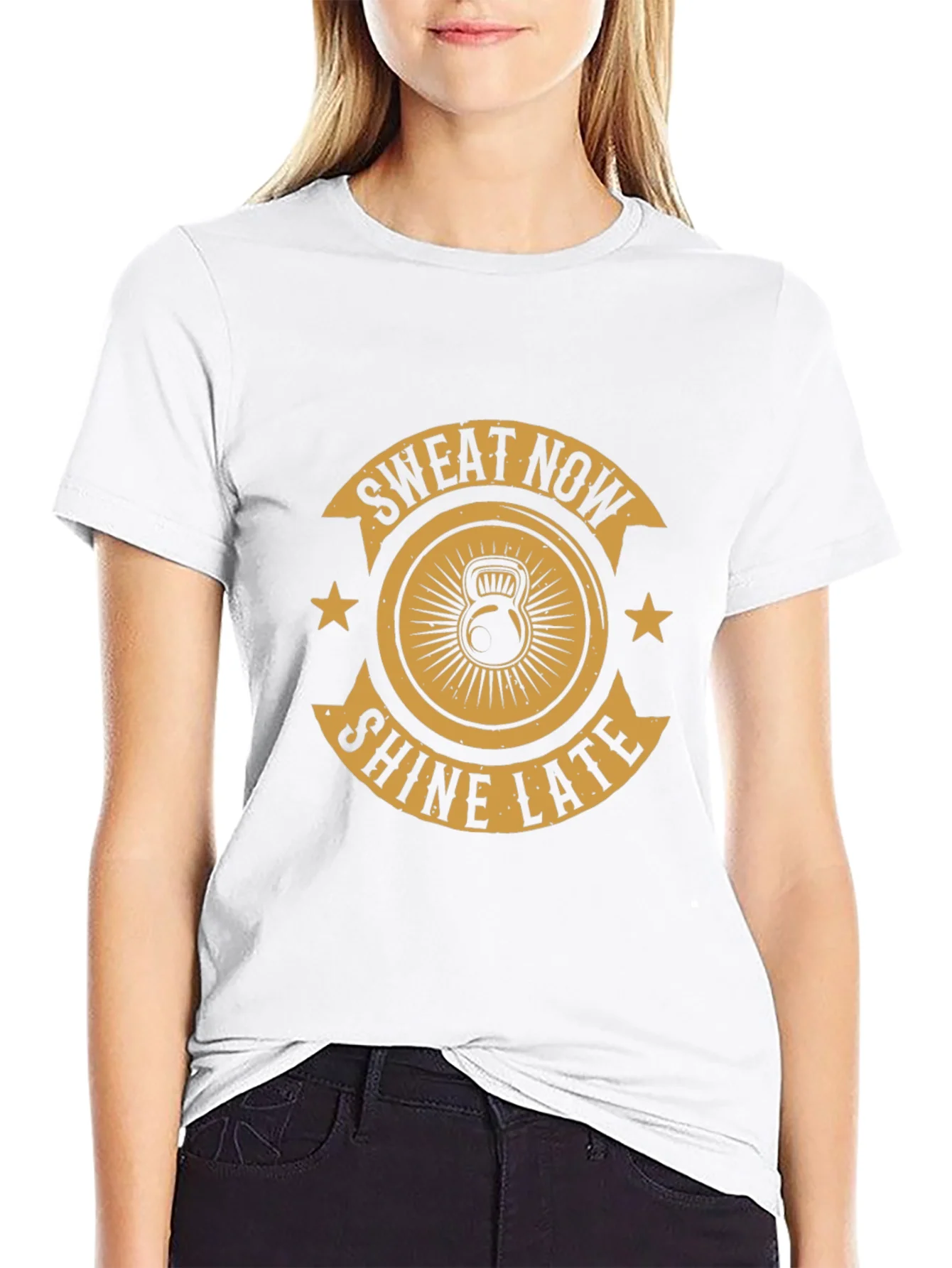 Rebbecca Sweat Now Shine Later Black Graphic Tee