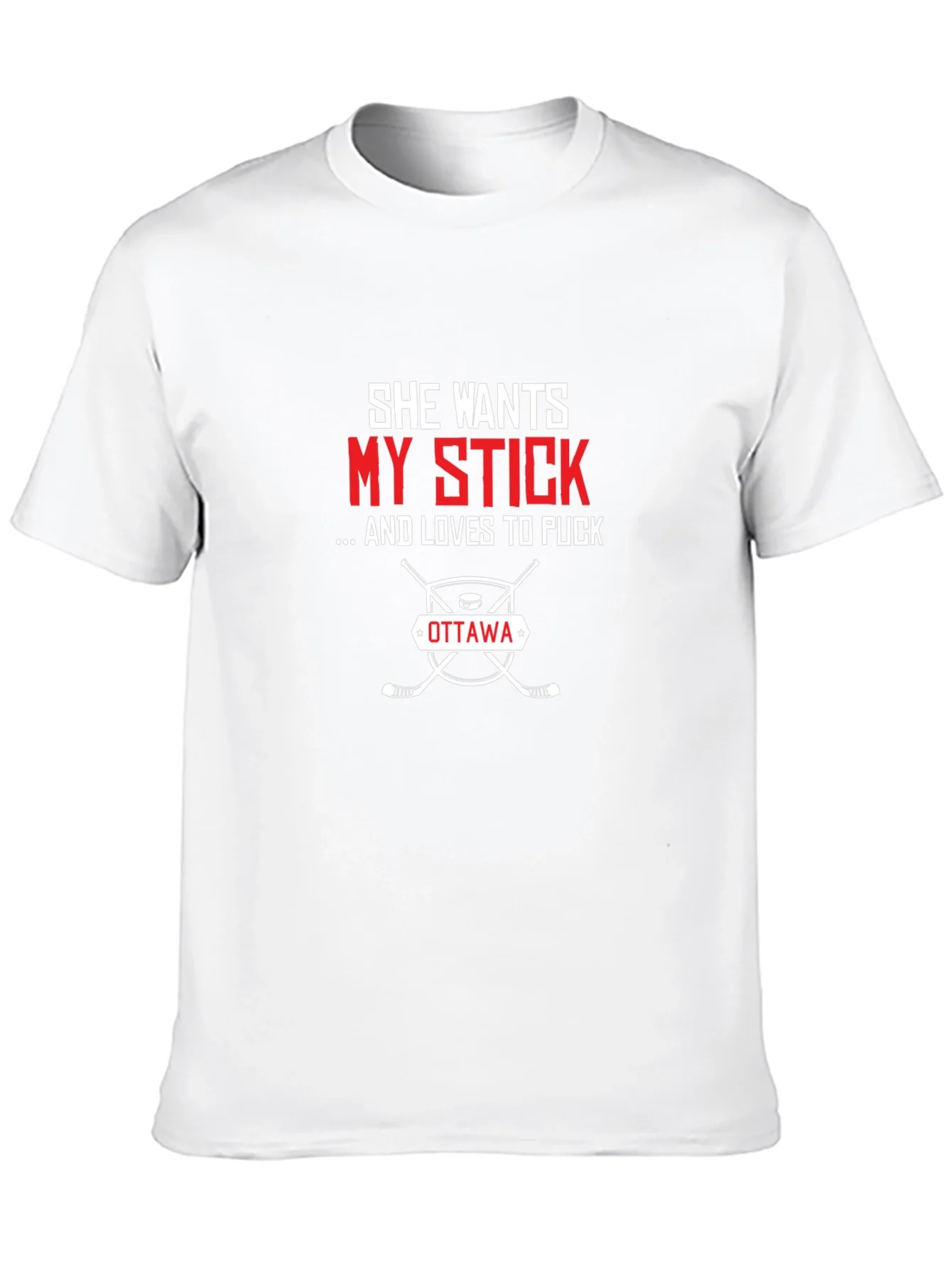 Rebbecca She Wants My Stick Ottawa Hockey T-Shirt