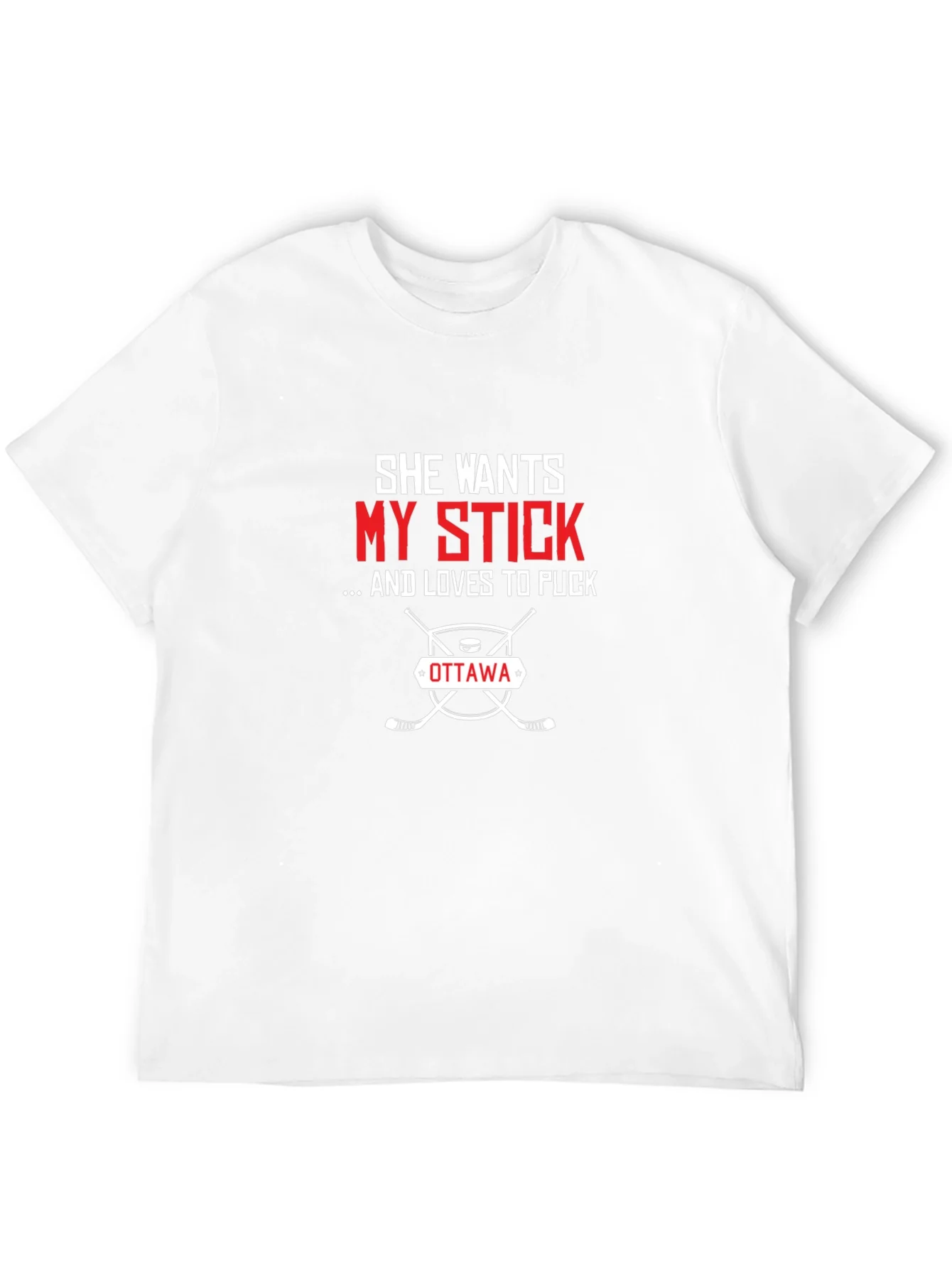 Rebbecca She Wants My Stick Ottawa Hockey T-Shirt