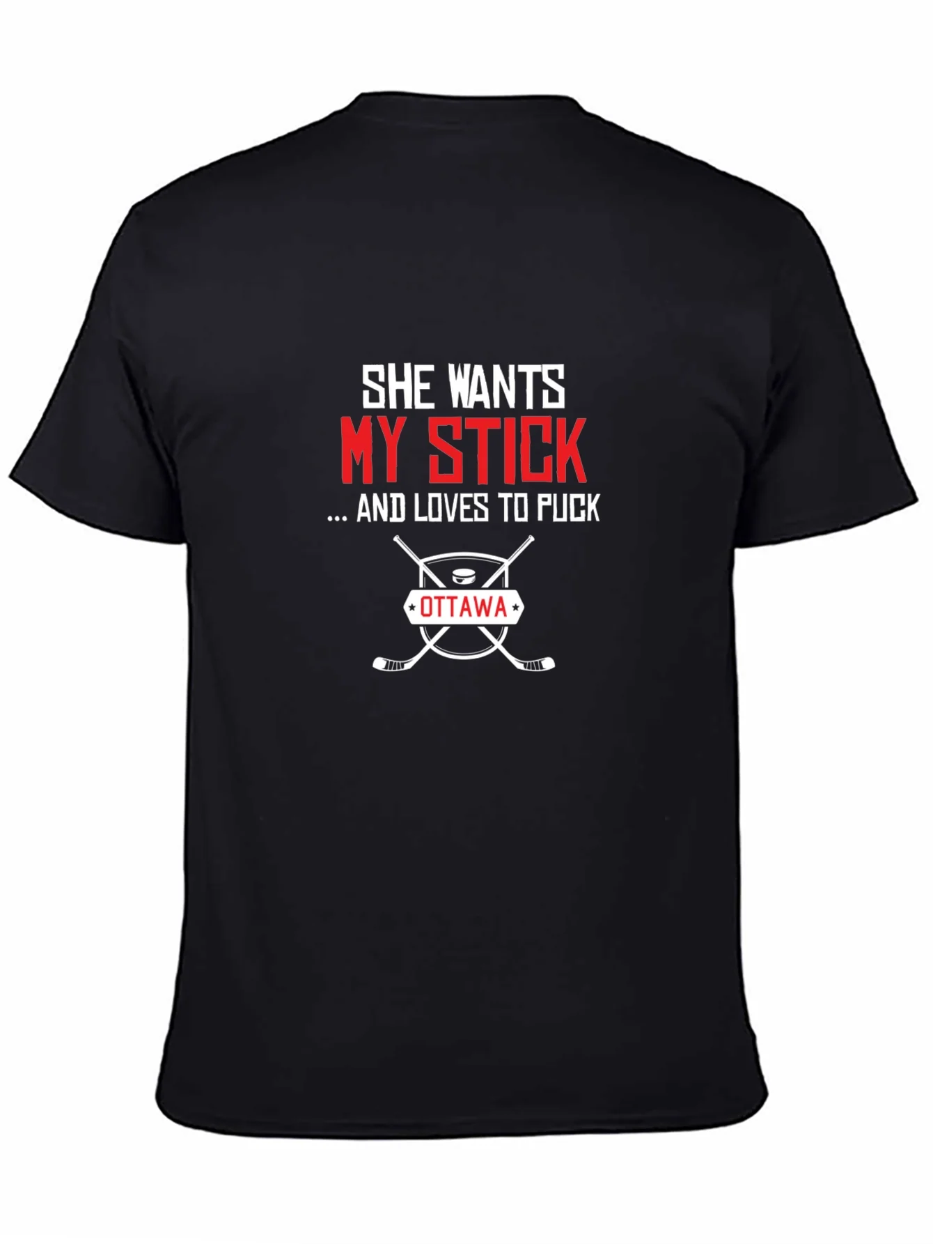 Rebbecca She Wants My Stick Ottawa Hockey T-Shirt