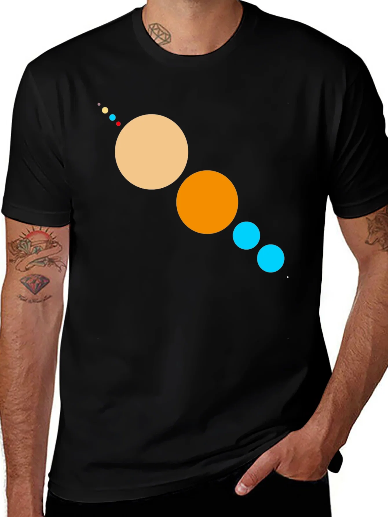 Rebbecca Planetary System Graphic Black T-Shirt