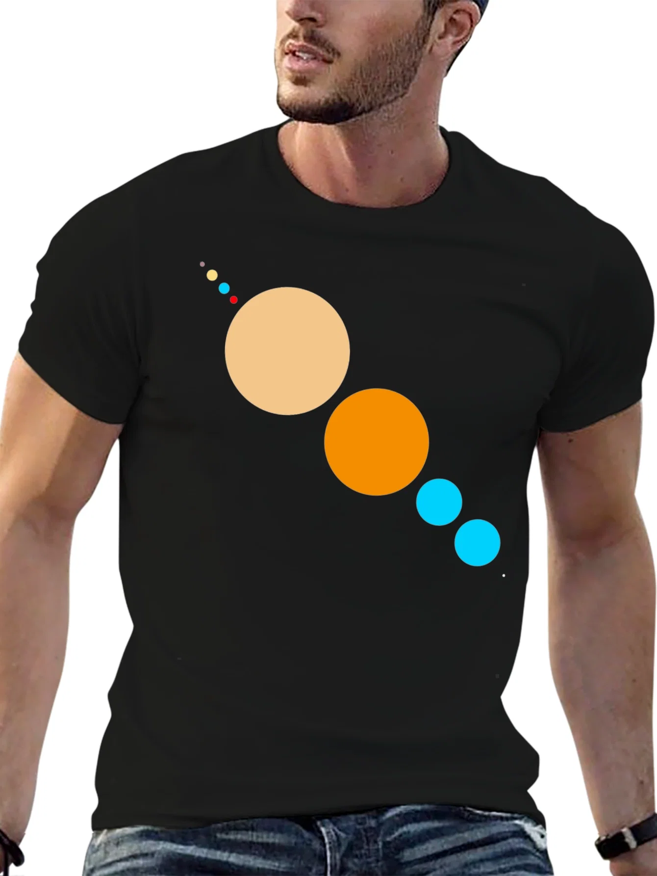 Rebbecca Planetary System Graphic Black T-Shirt