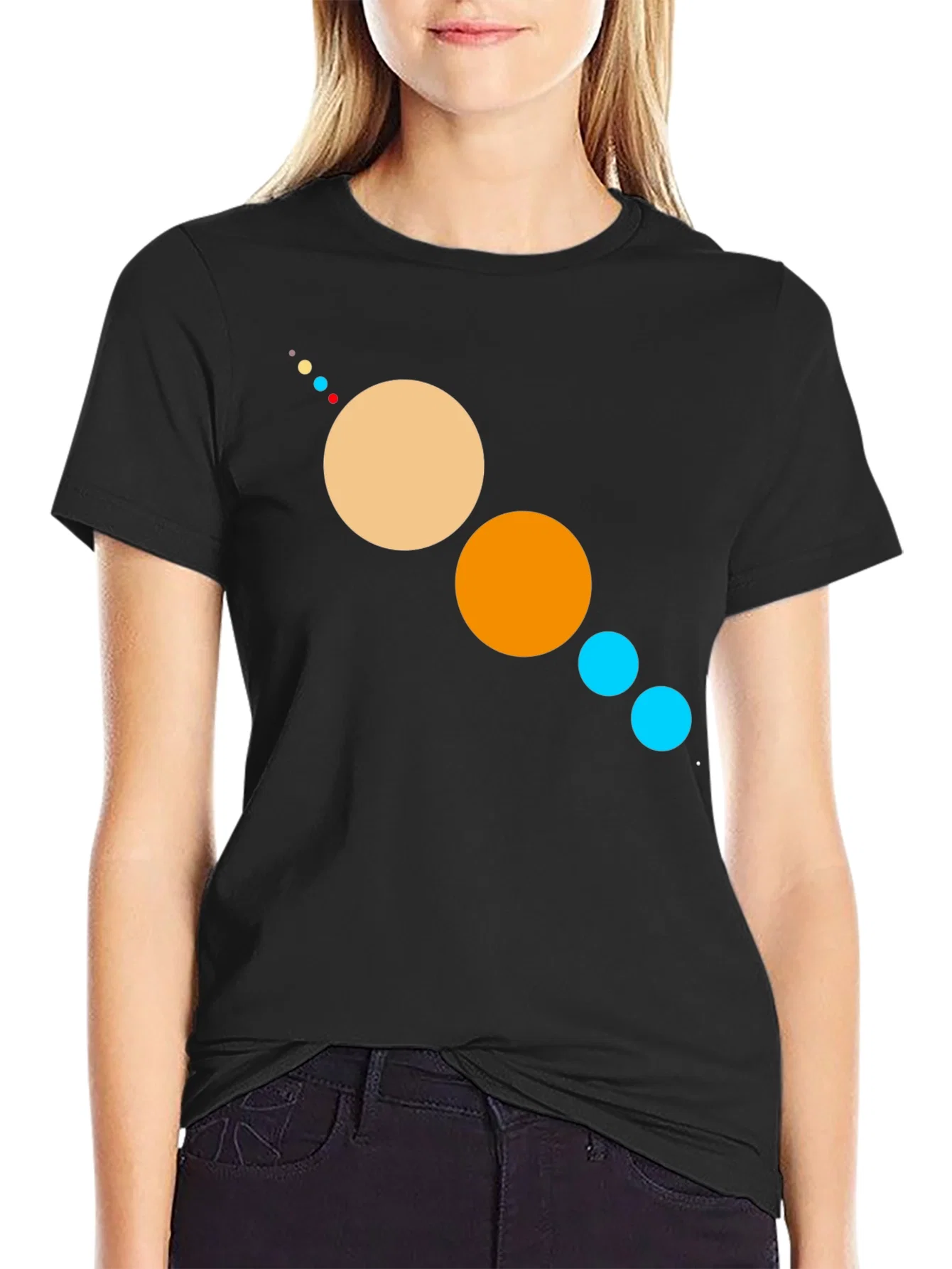 Rebbecca Planetary System Graphic Black T-Shirt