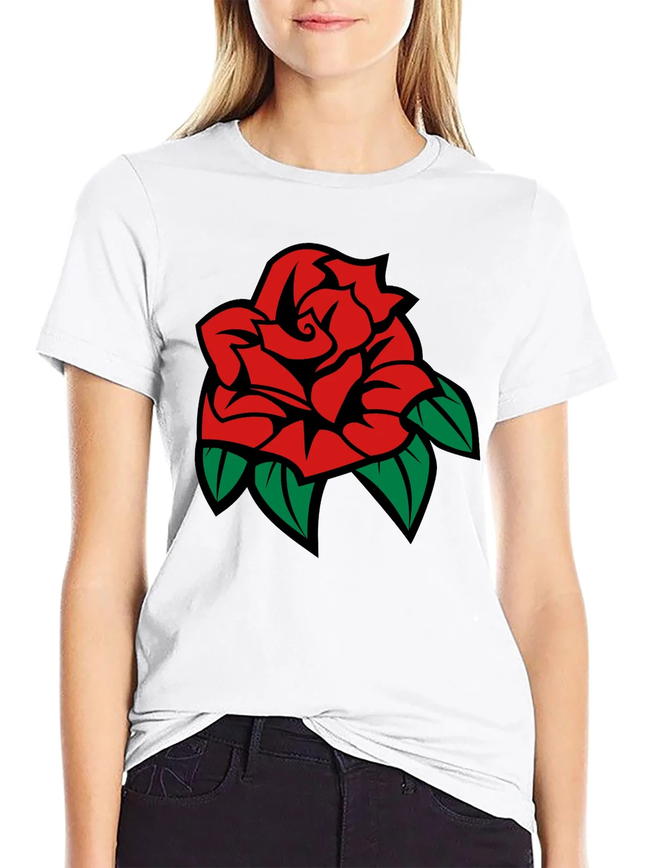 Rebbecca Black T-Shirt with Rose Graphic