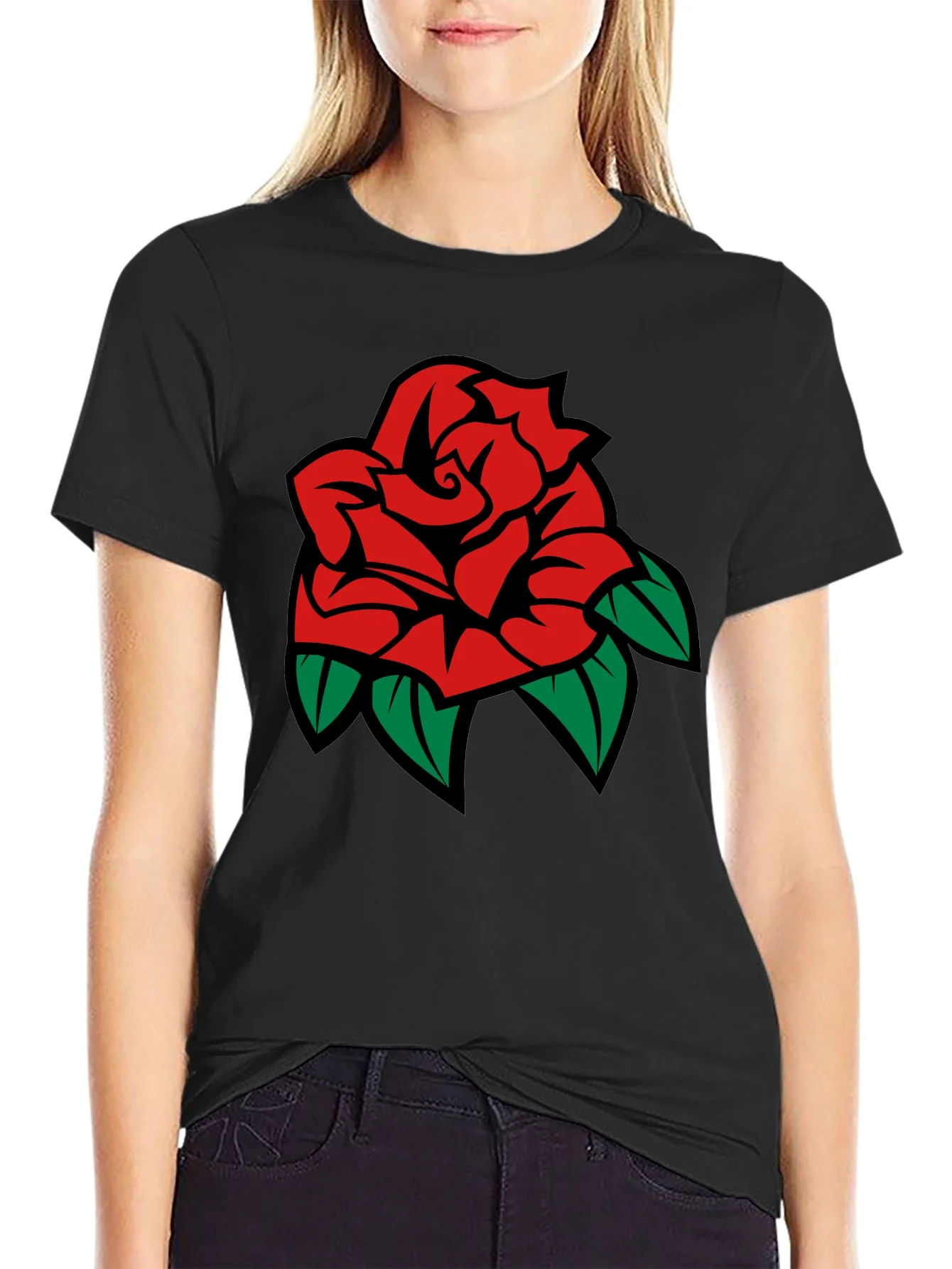 Rebbecca Black T-Shirt with Rose Graphic