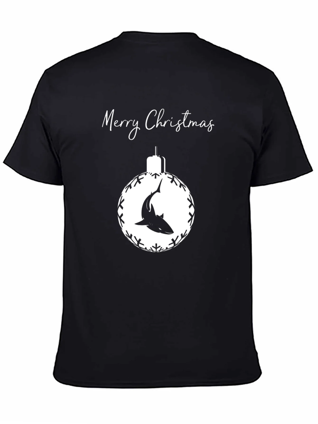 Camiseta Negra Navide?a con Tibur¨®n