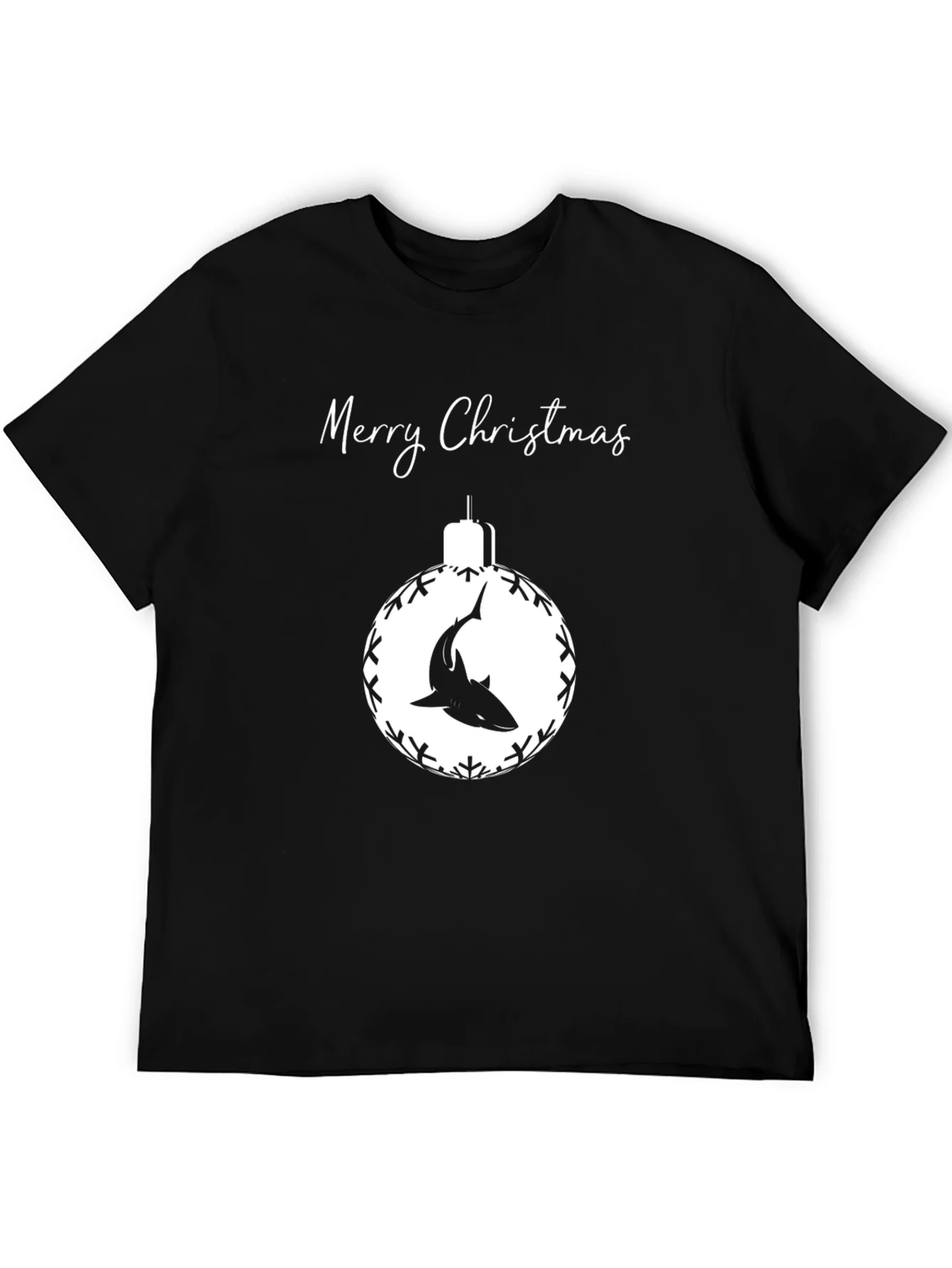 Camiseta Negra Navide?a con Tibur¨®n