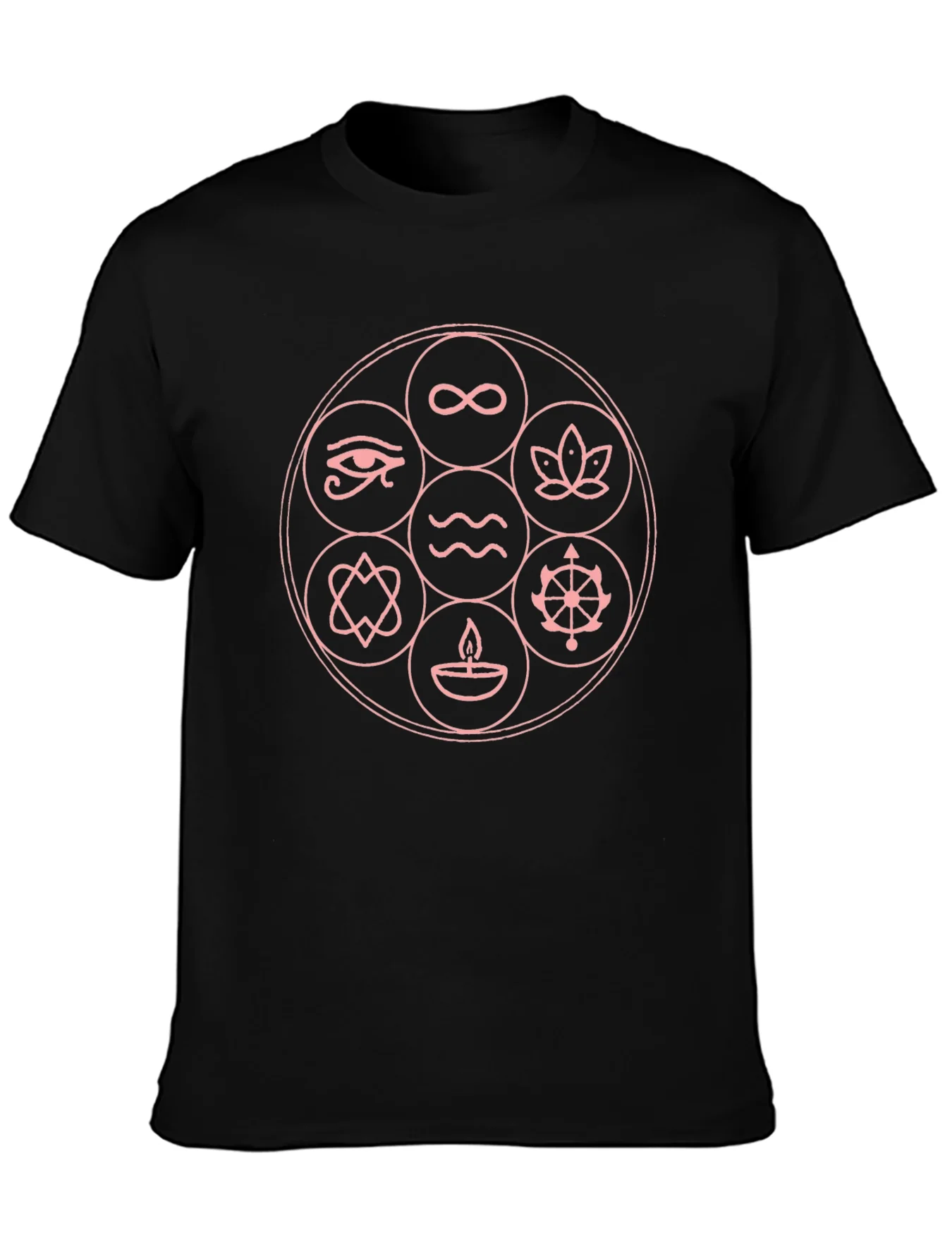 Rebbecca Symbol Circle Graphic Black T-Shirt