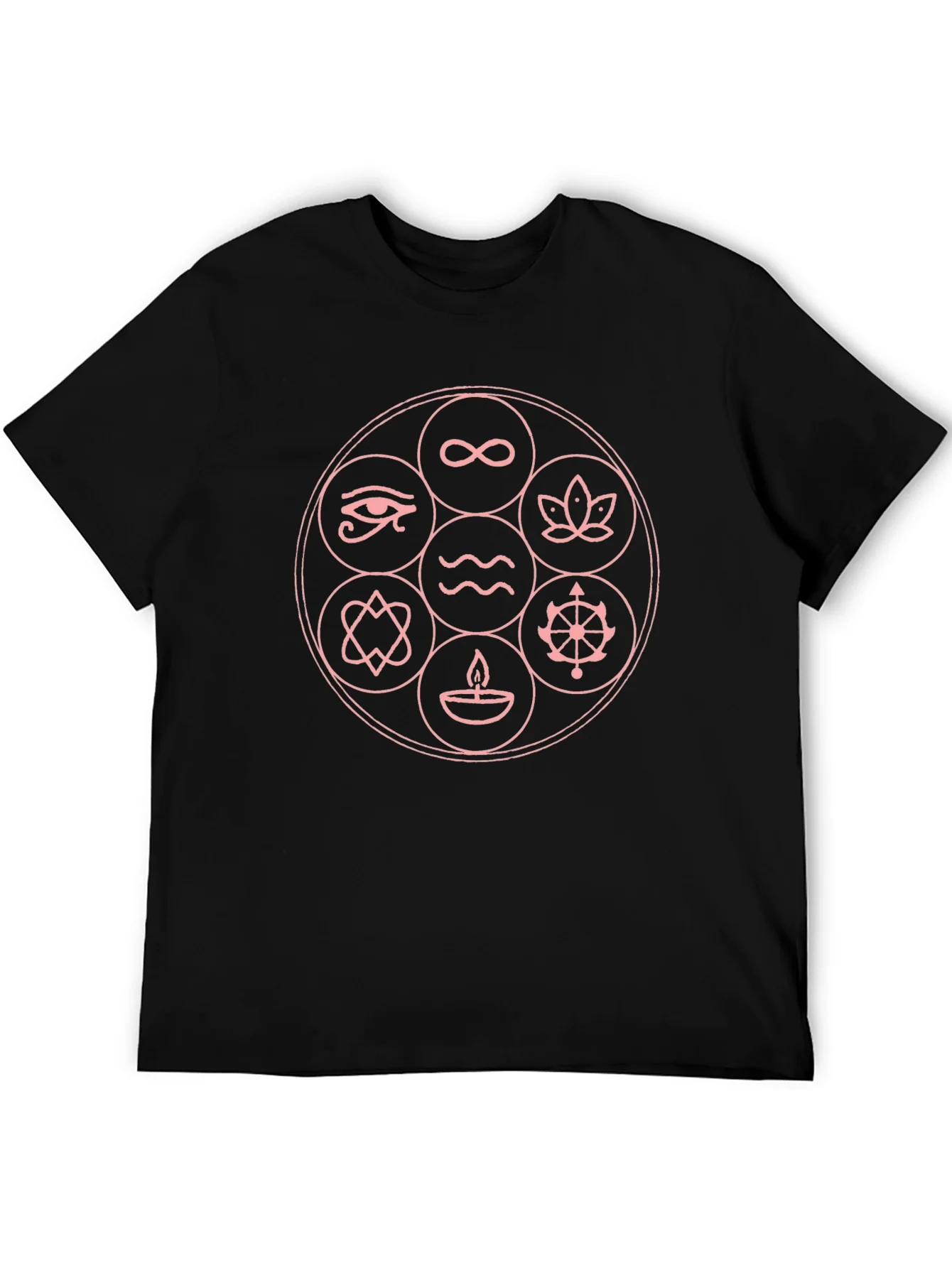 Rebbecca Symbol Circle Graphic Black T-Shirt