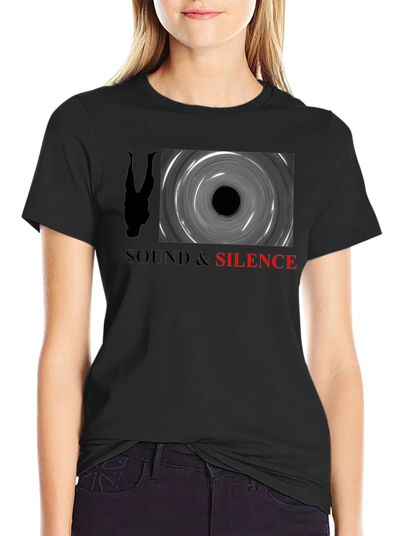 Rebbecca Sound & Silence Graphic Tee - Black