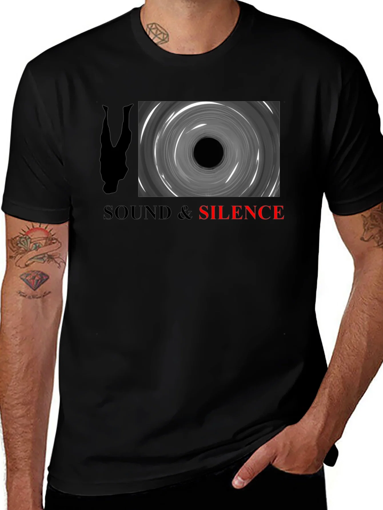 Rebbecca Sound & Silence Graphic Tee - Black