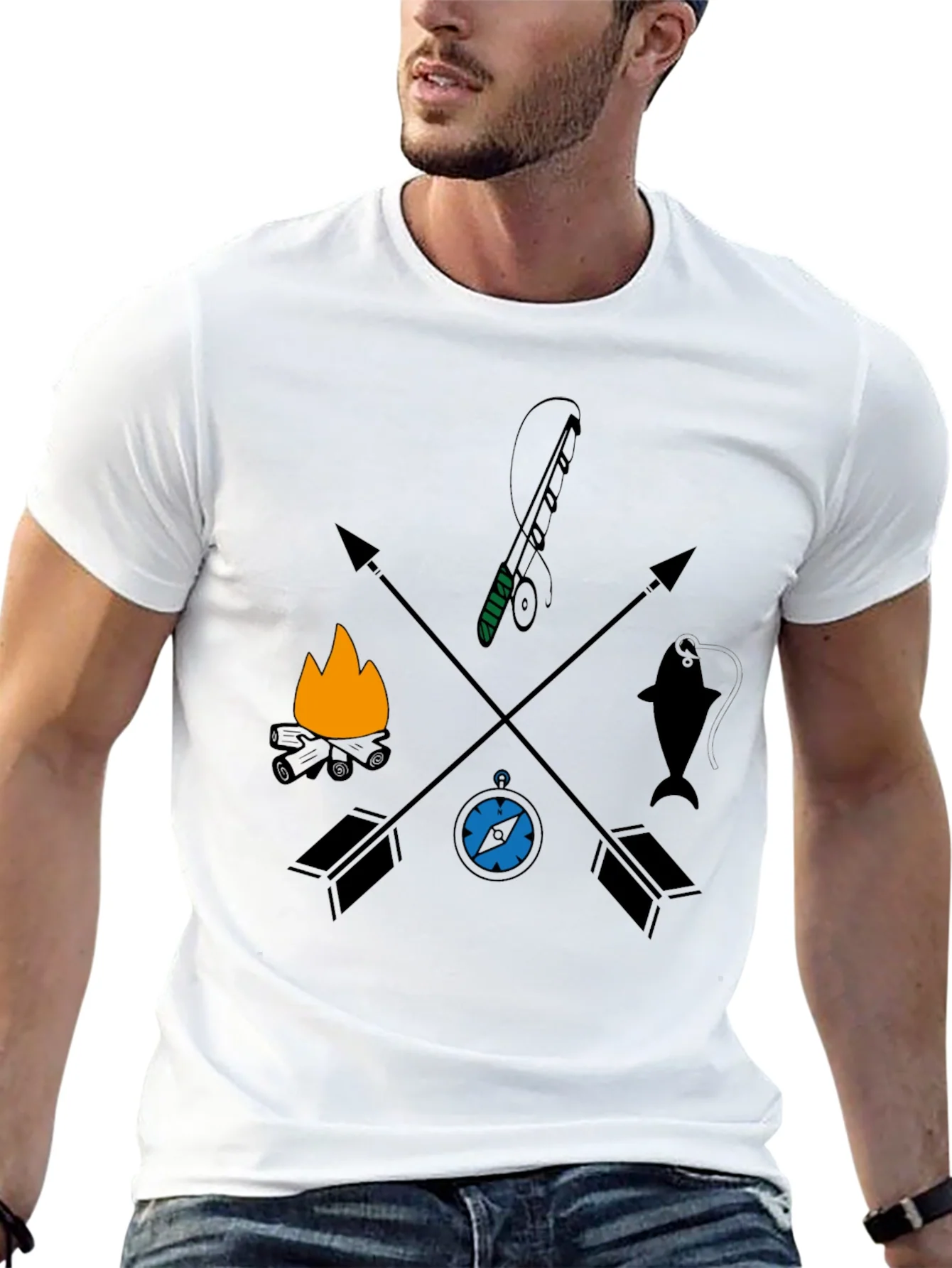 Rebbecca Outdoor Adventure Graphic Tee - Camping Fishing