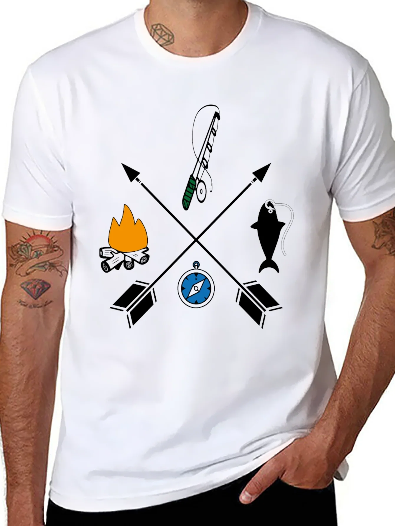 Rebbecca Outdoor Adventure Graphic Tee - Camping Fishing