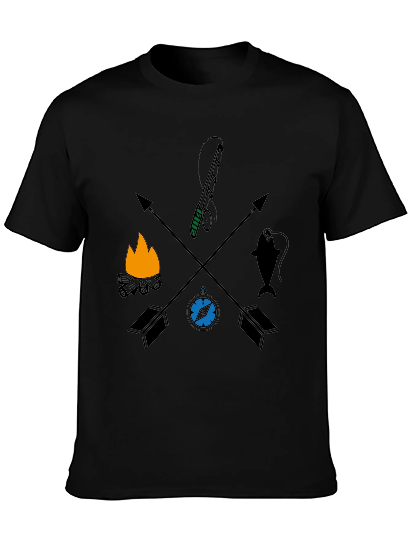 Rebbecca Outdoor Adventure Graphic Tee - Camping Fishing