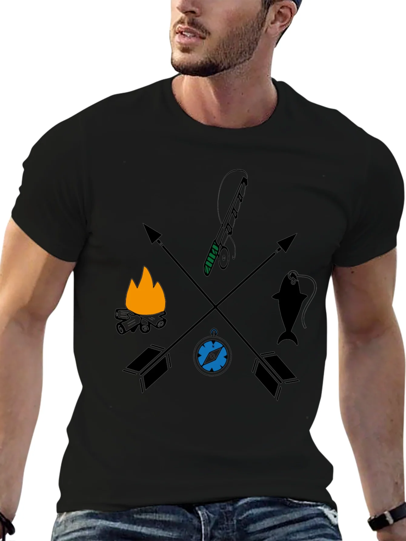 Rebbecca Outdoor Adventure Graphic Tee - Camping Fishing