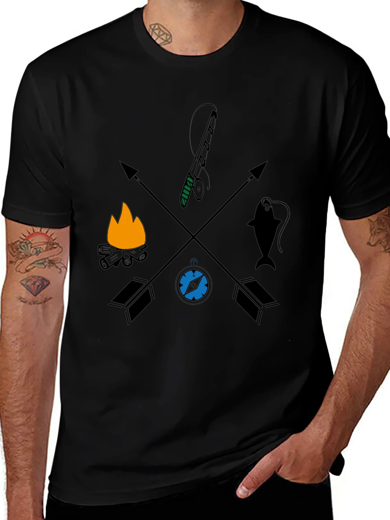 Rebbecca Outdoor Adventure Graphic Tee - Camping Fishing