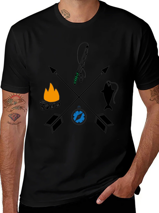 Rebbecca Outdoor Adventure Graphic Tee - Camping Fishing