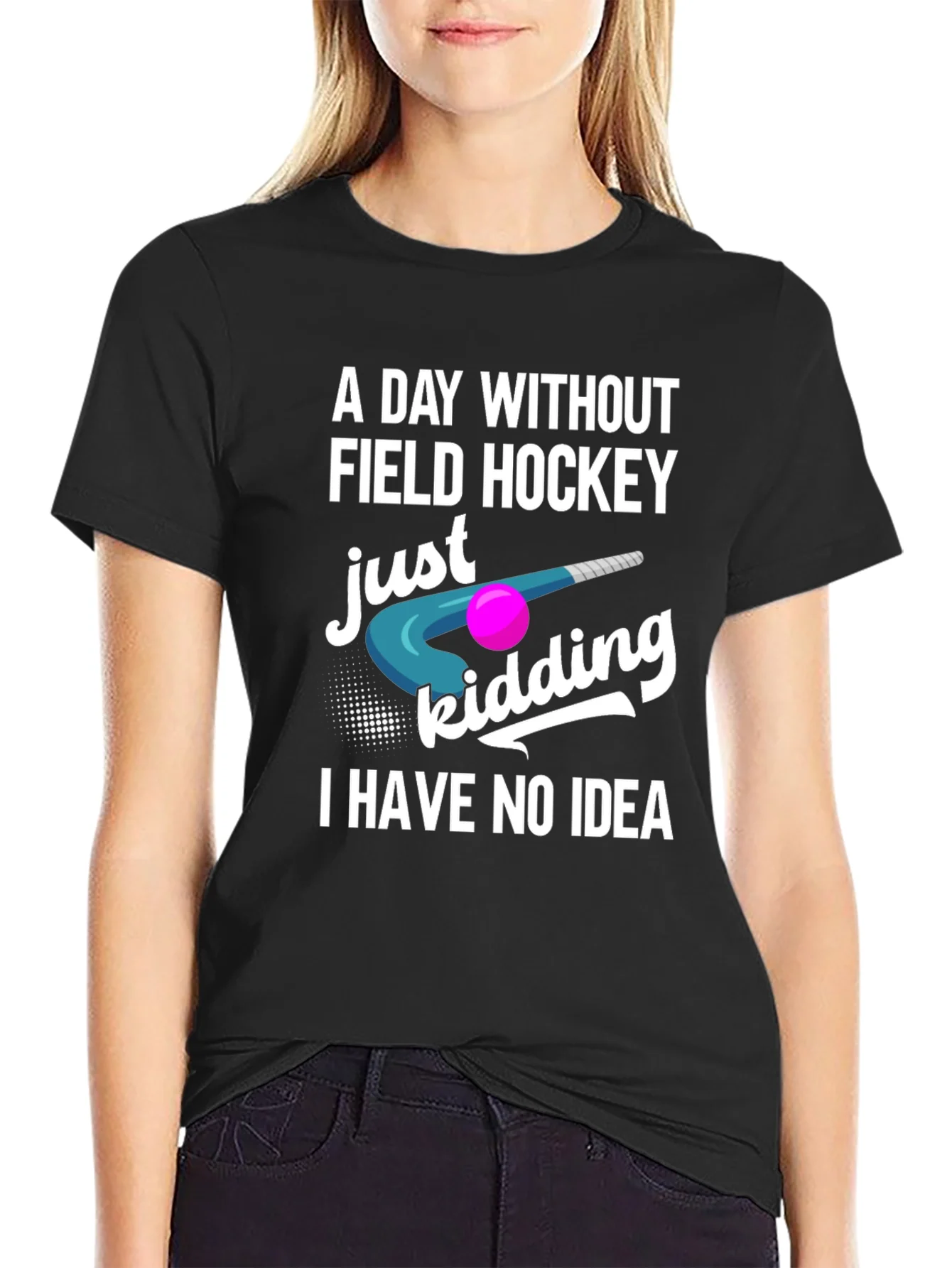 Camiseta Negra Hockey Sobre Hierba - A Day Without...