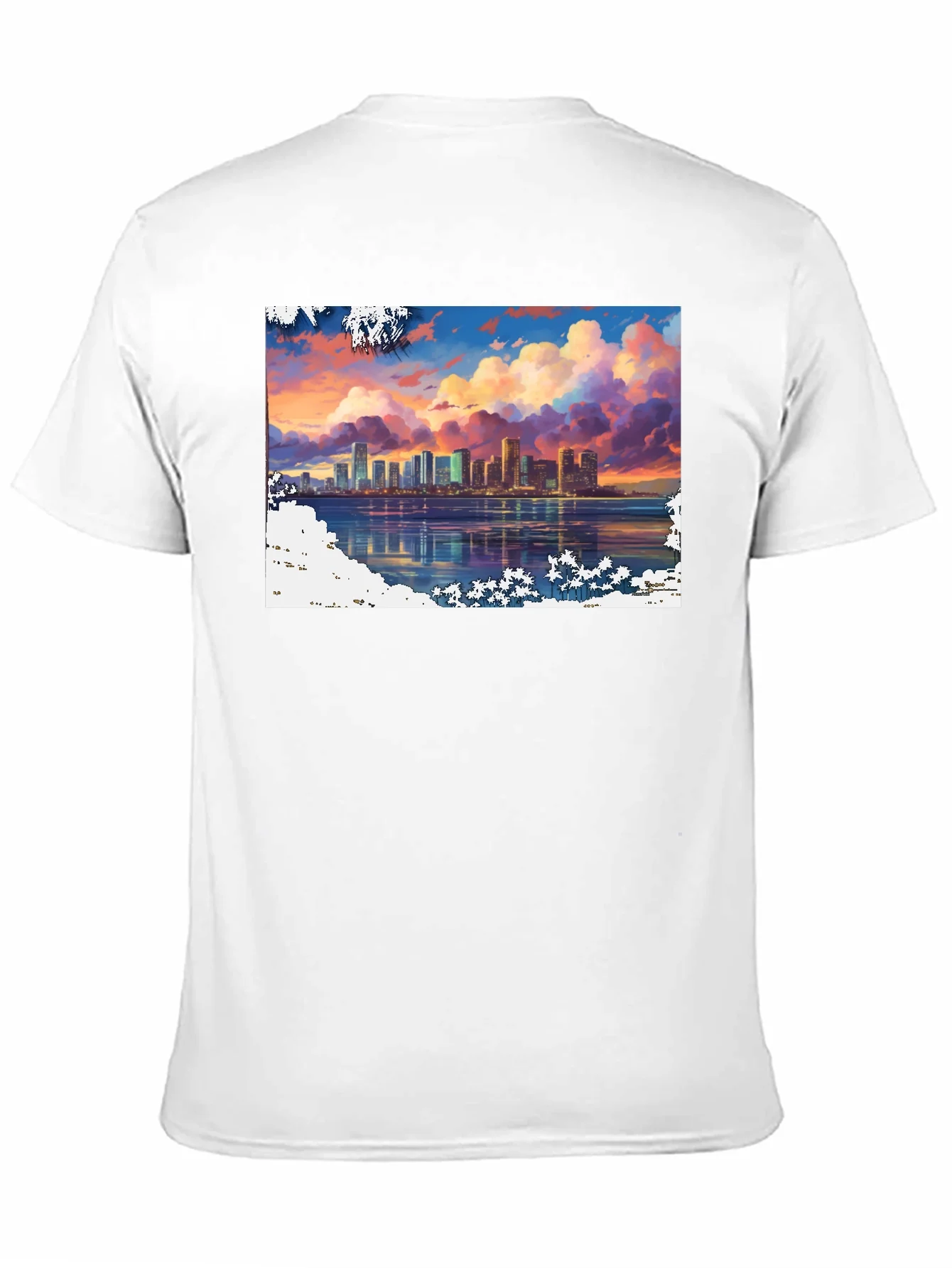 Rebbecca Cityscape Sunset Graphic Tee - Stylish Black T-Shirt