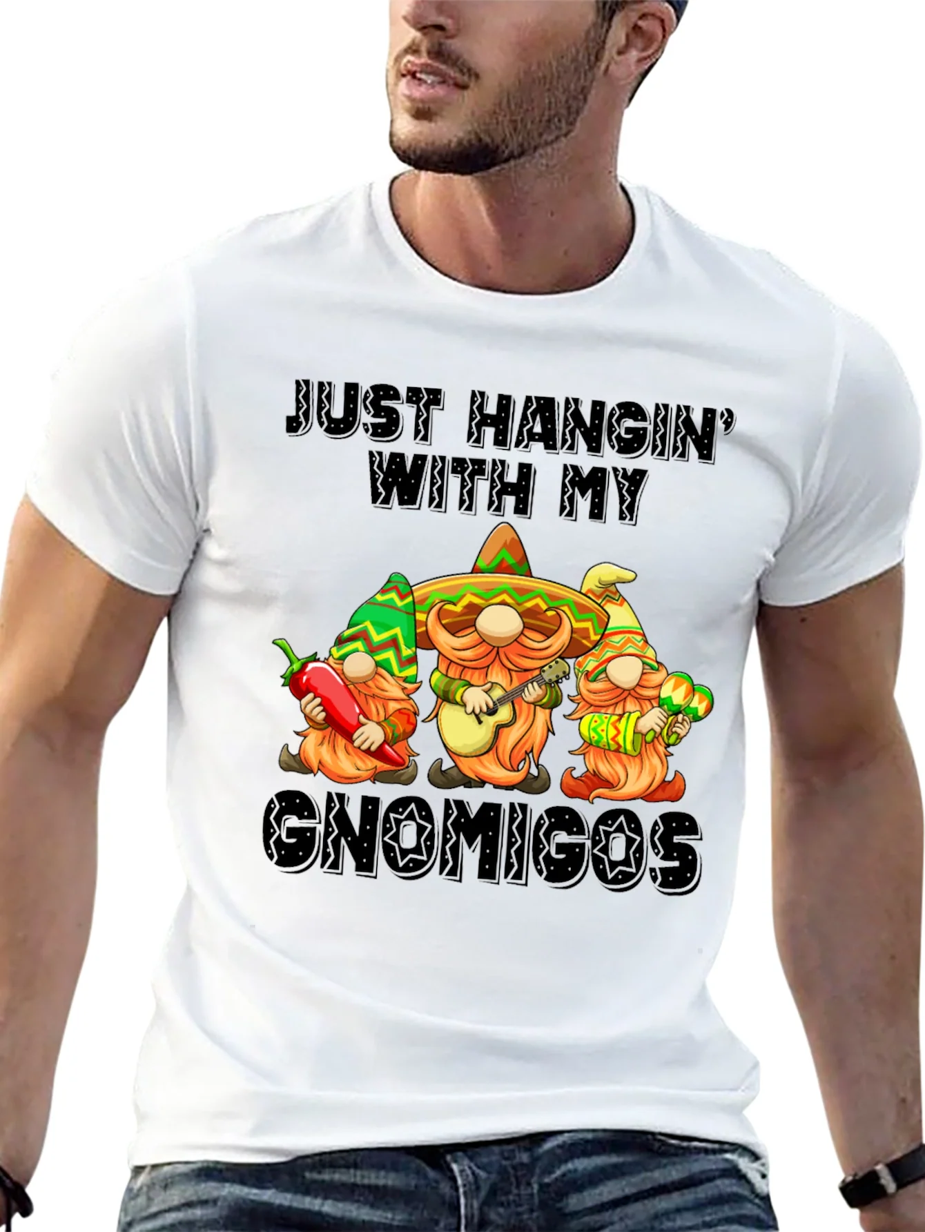 Camiseta Negra Gnomigos Fiesta Mexicana