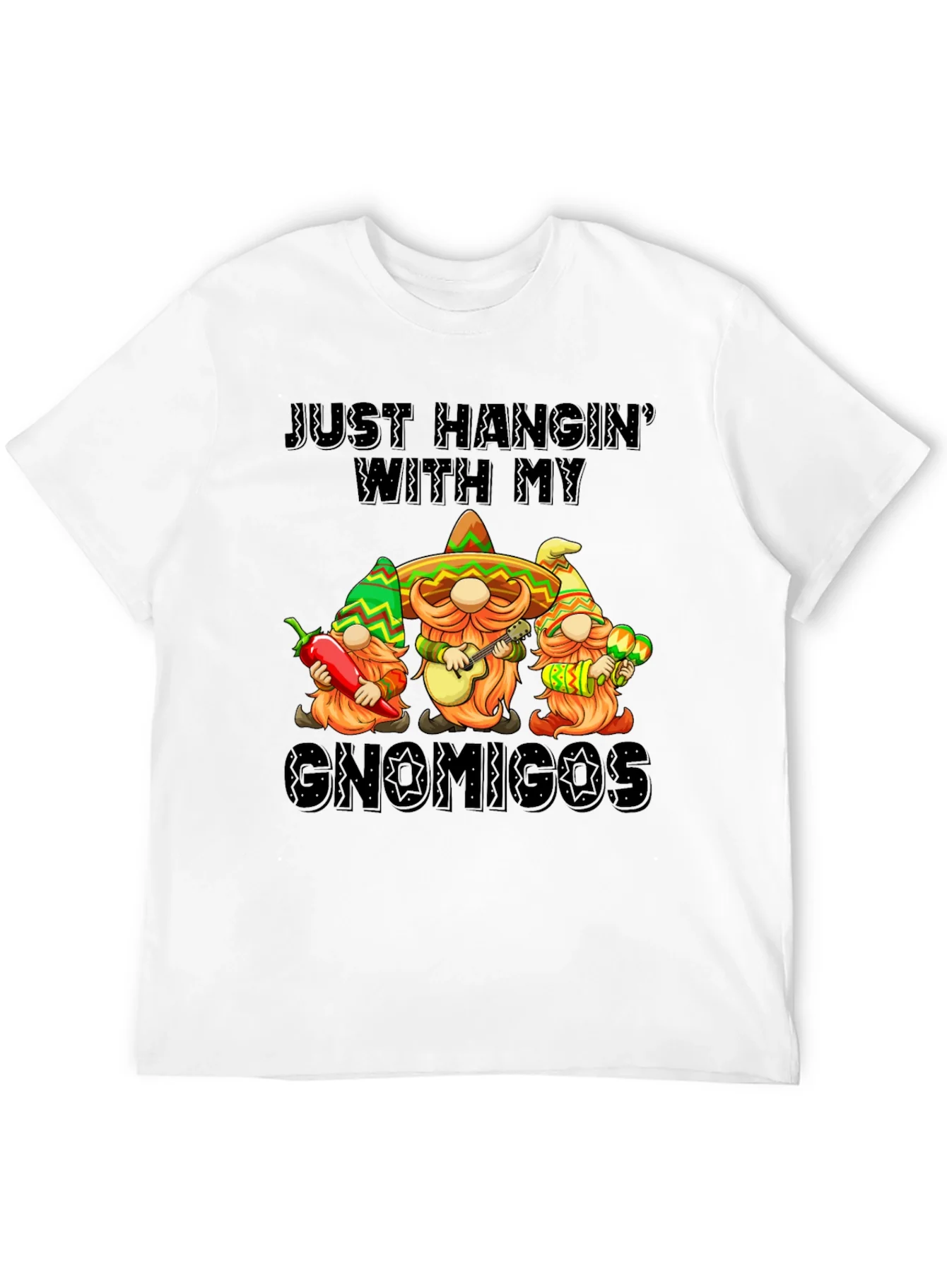 Camiseta Negra Gnomigos Fiesta Mexicana