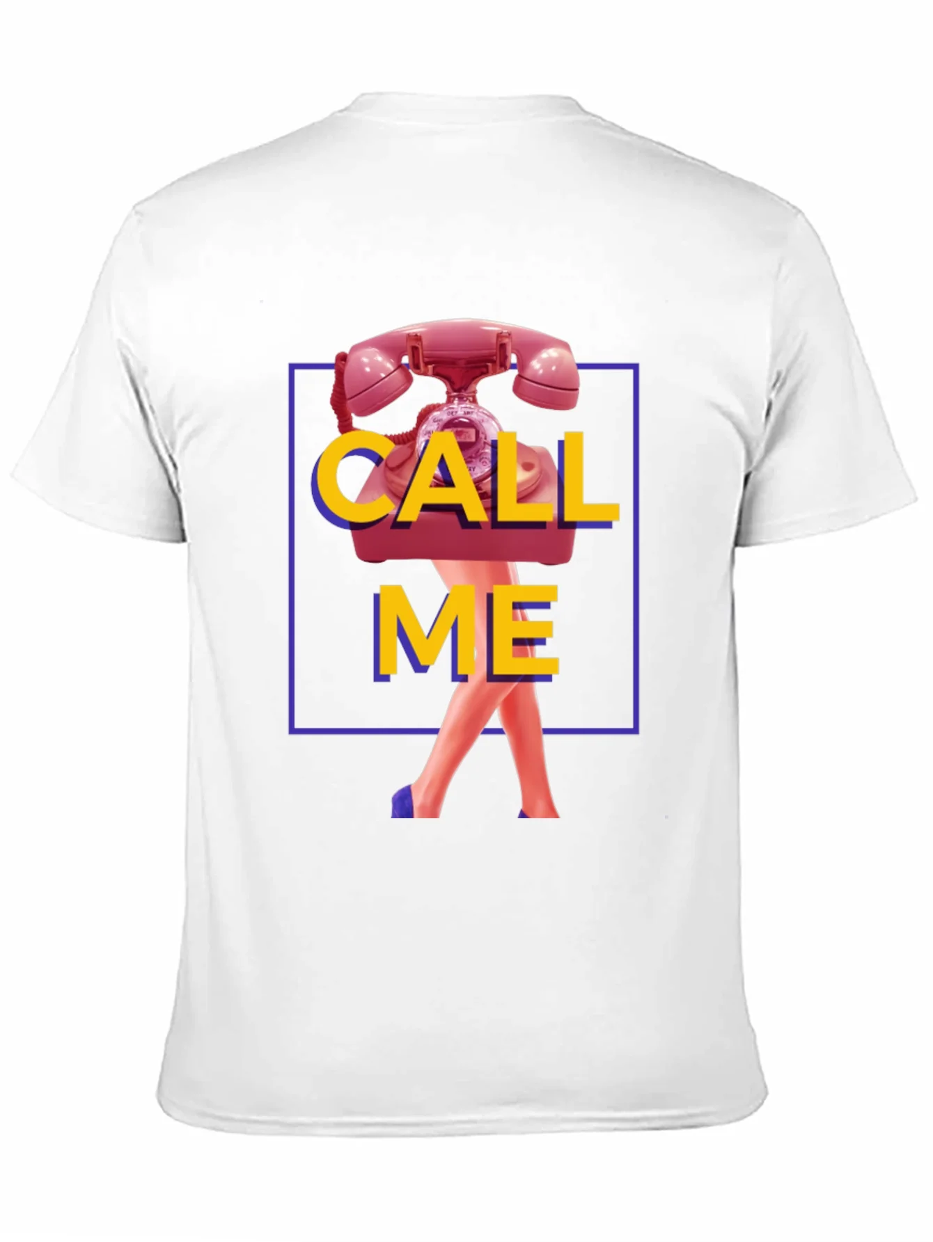 Rebbecca Call Me Graphic T-Shirt - Funky Retro Design