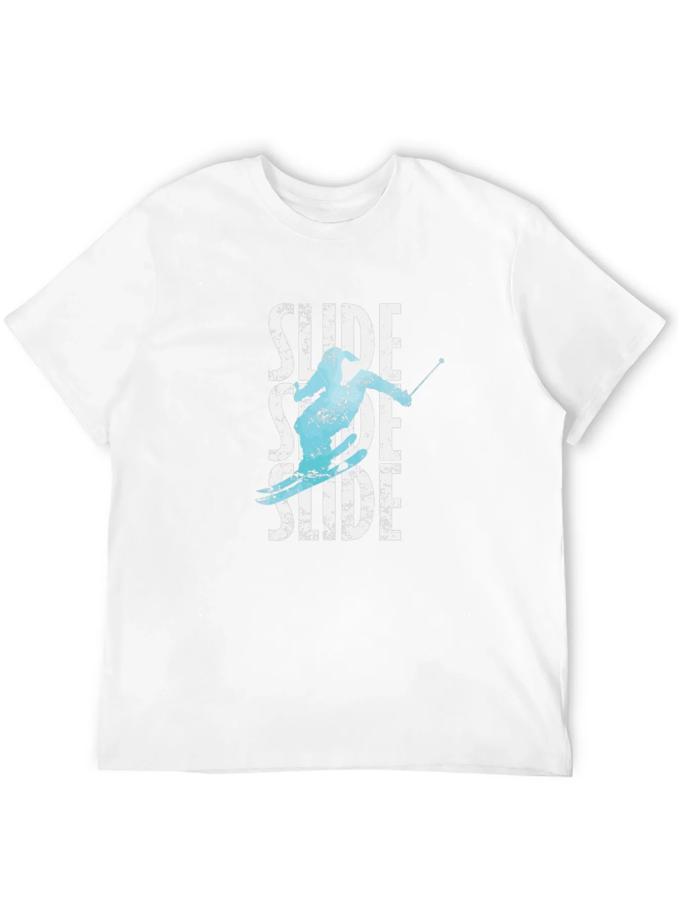 Camiseta Negra Esqu¨ª Slide Hombre Dise?o Original