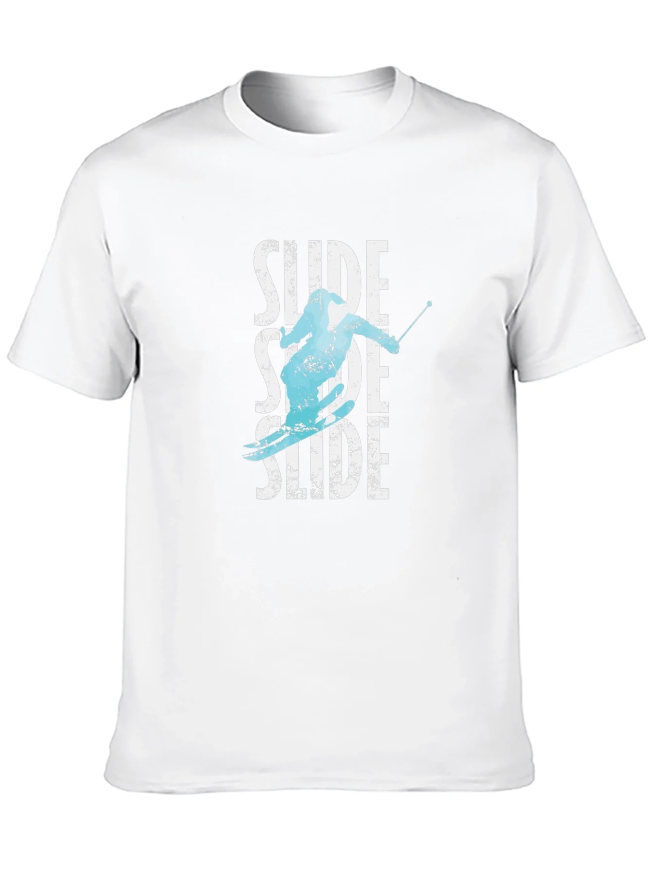Camiseta Negra Esqu¨ª Slide Hombre Dise?o Original