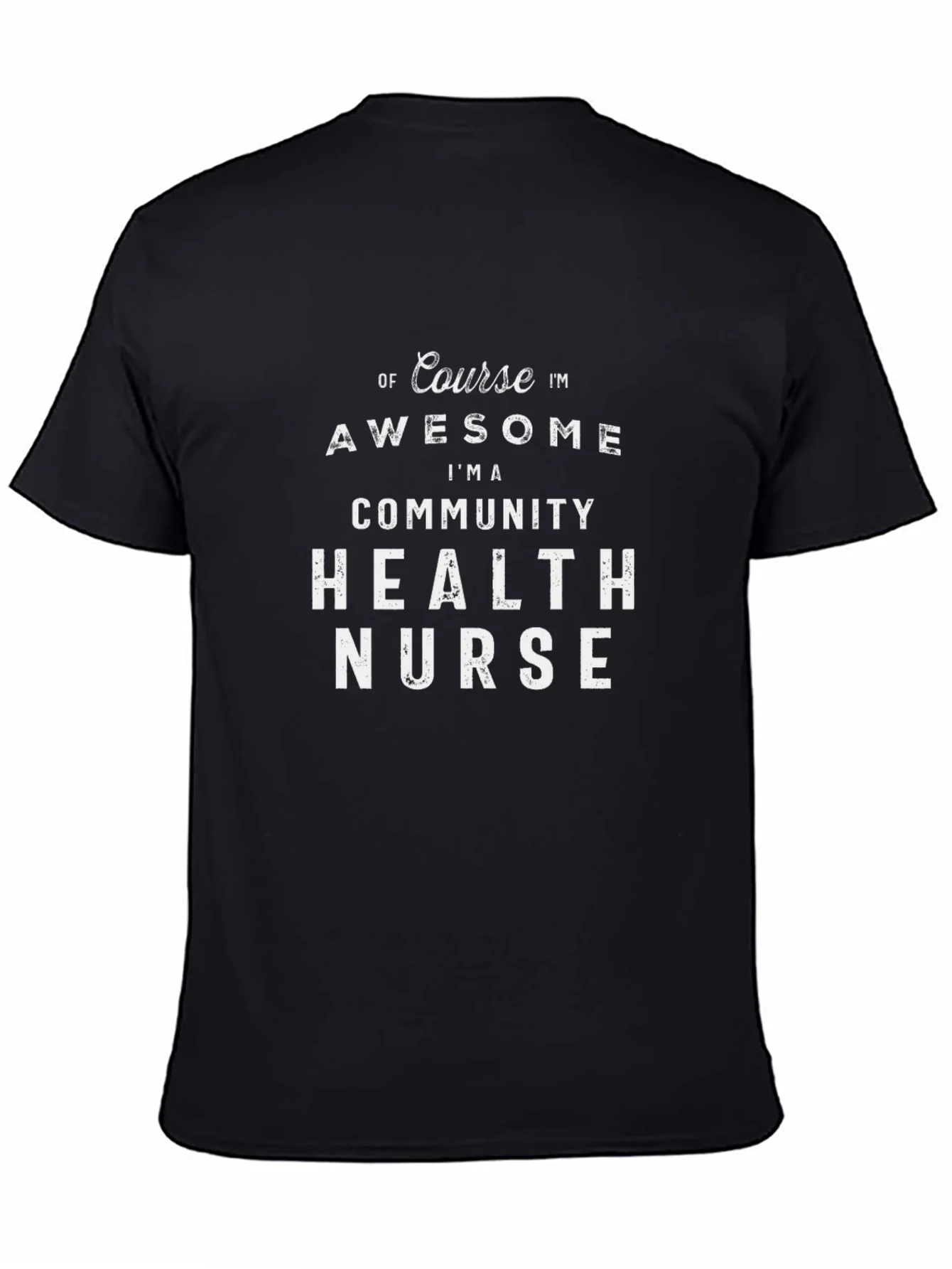 Camiseta Negra Impresi¨®n Community Health Nurse