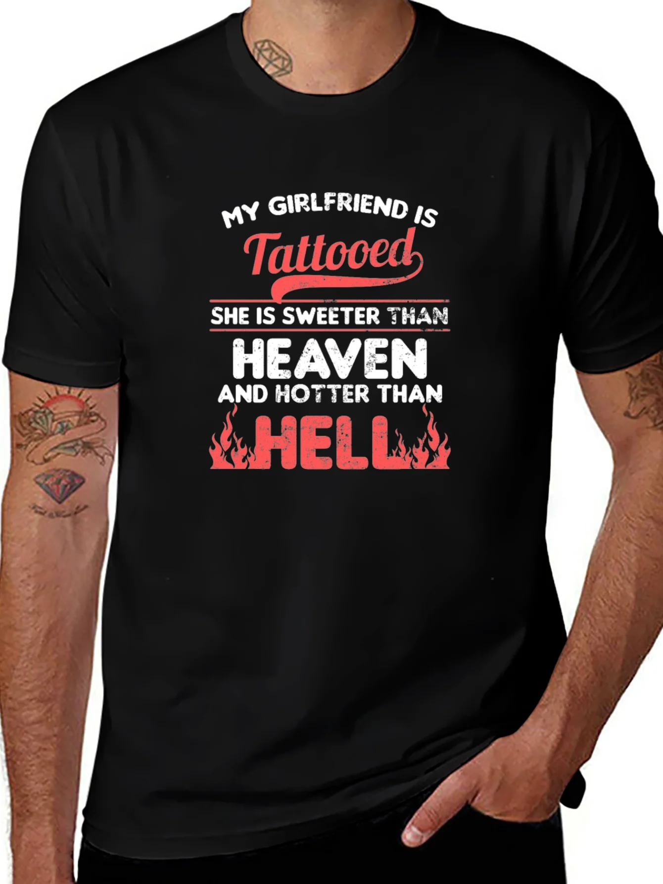 Rebbecca Tattooed Girlfriend Humor T-Shirt