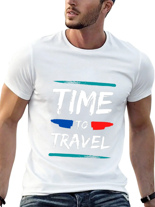 Rebbecca Time to Travel Graphic Tee - Black Cotton T-Shirt