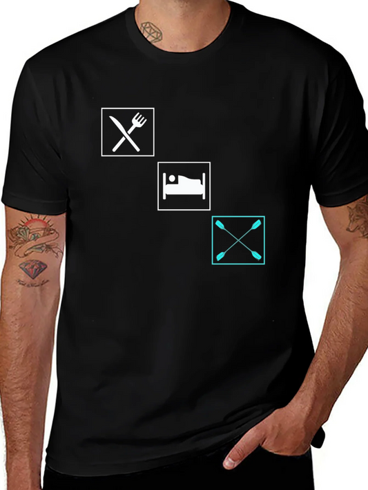 Camiseta Negra Estampada: Come Duerme Rema