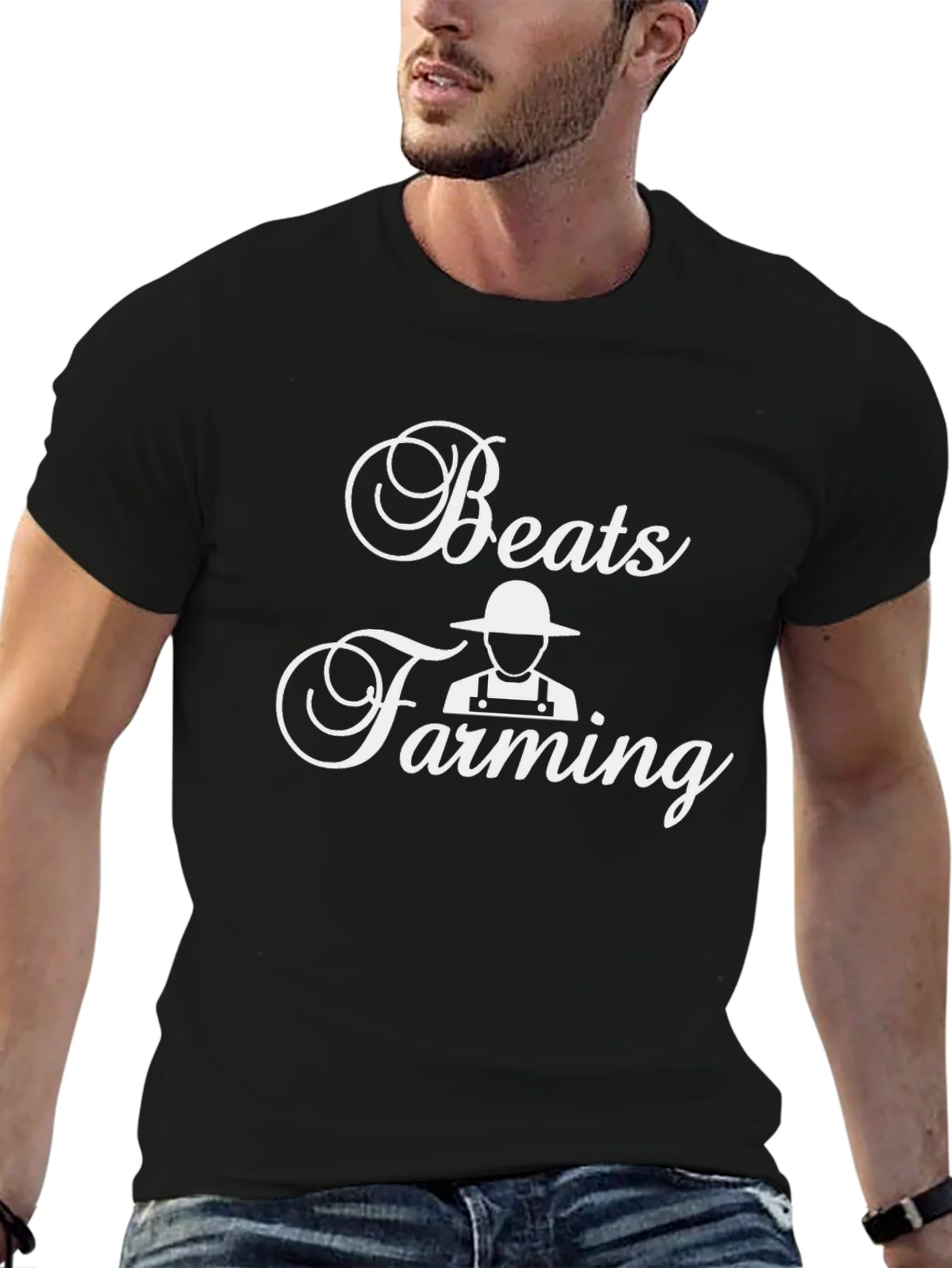 Rebbecca Beats Funny Farmer T-Shirt - Unique Graphic Tee