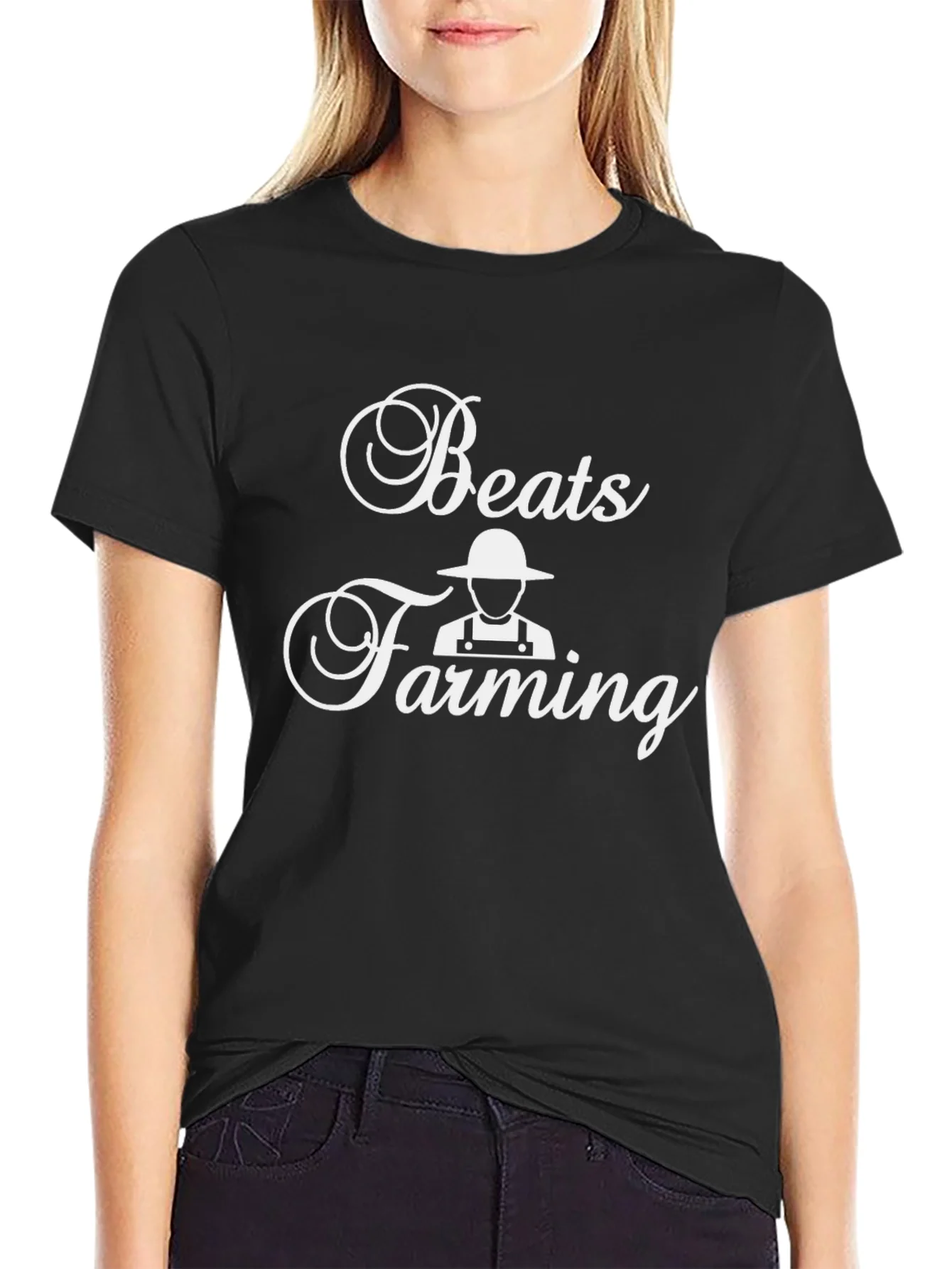 Rebbecca Beats Funny Farmer T-Shirt - Unique Graphic Tee