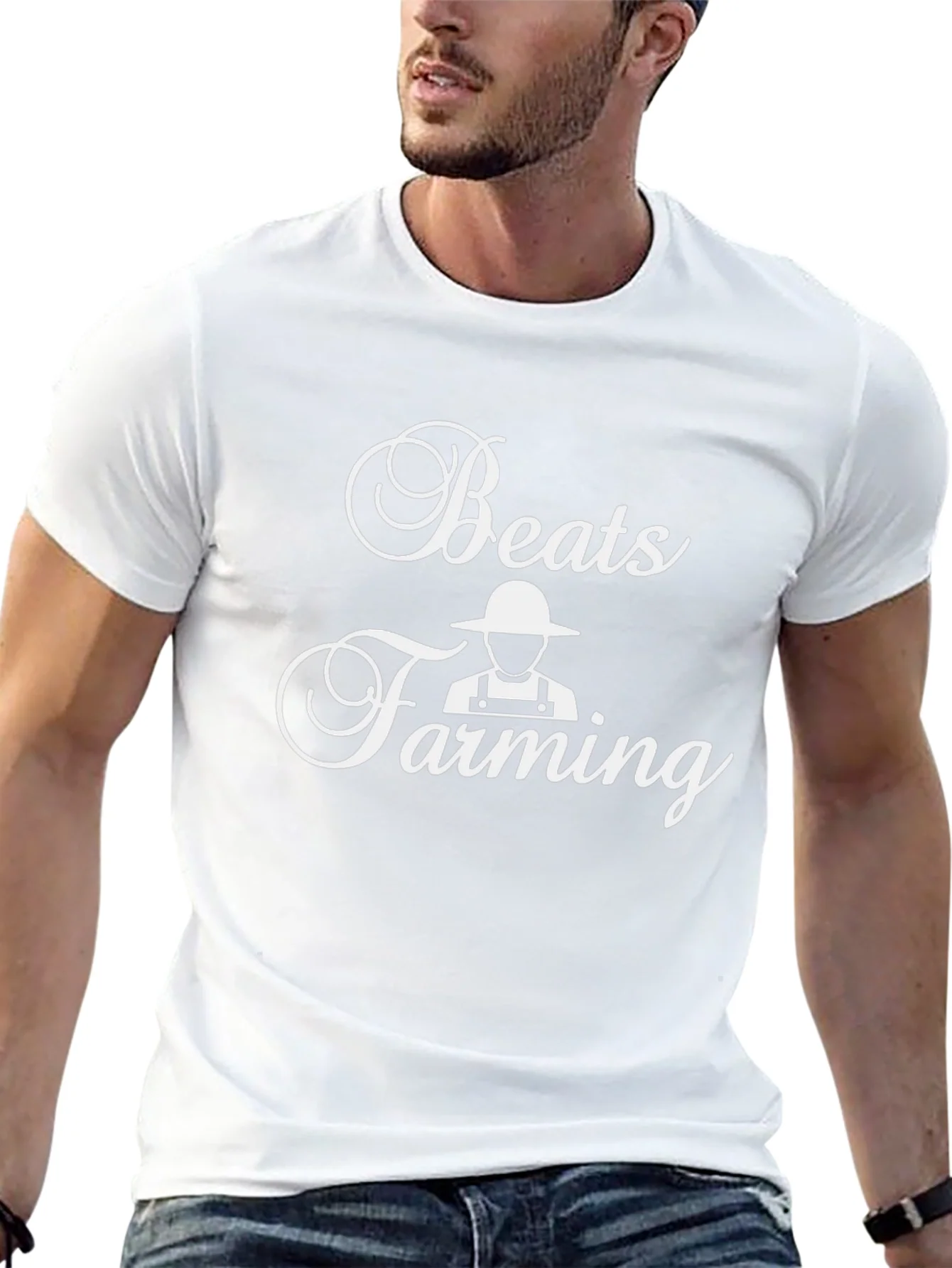 Rebbecca Beats Funny Farmer T-Shirt - Unique Graphic Tee