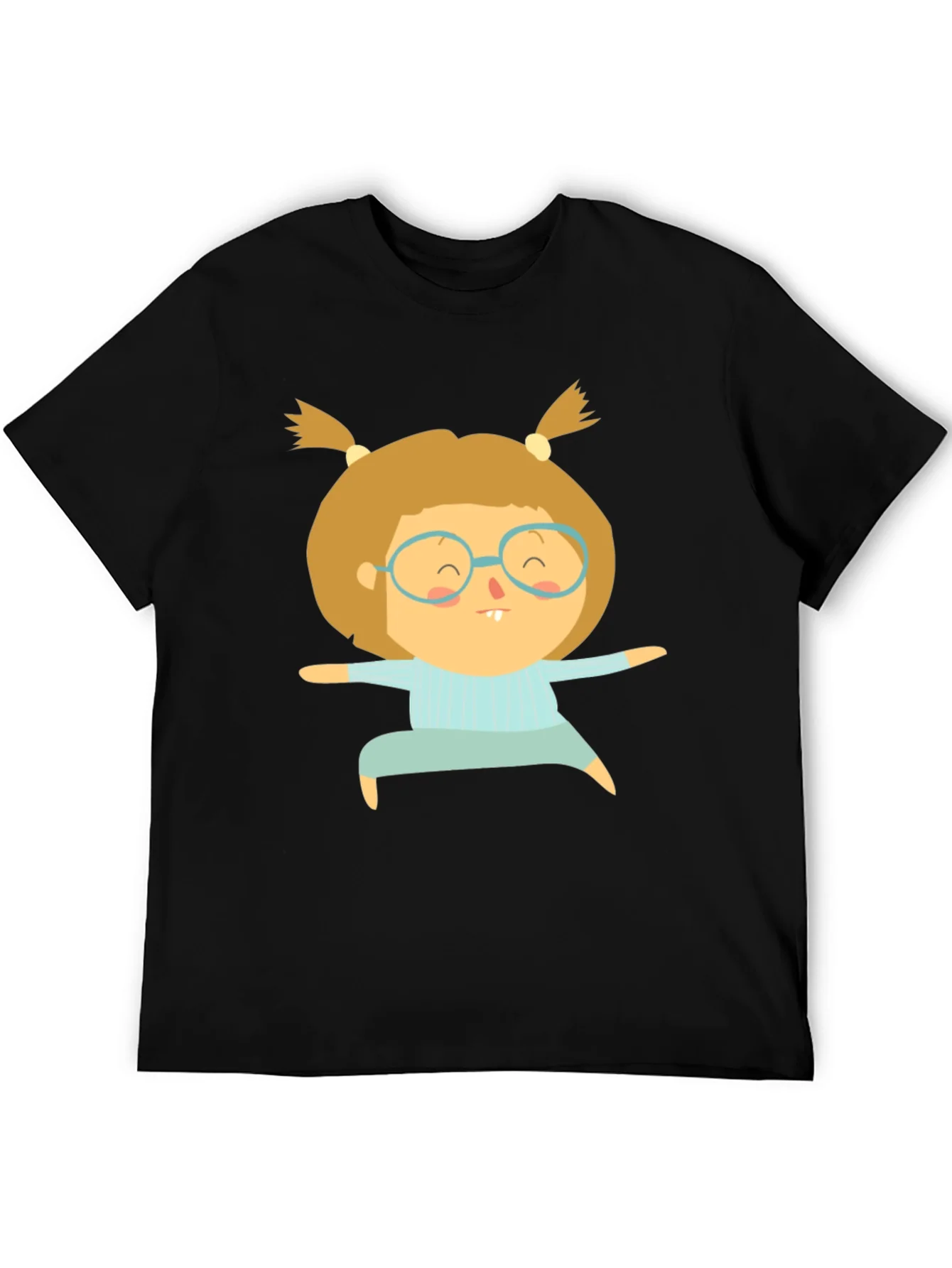 Camiseta Negra con Dise?o de Ni?a Yoga