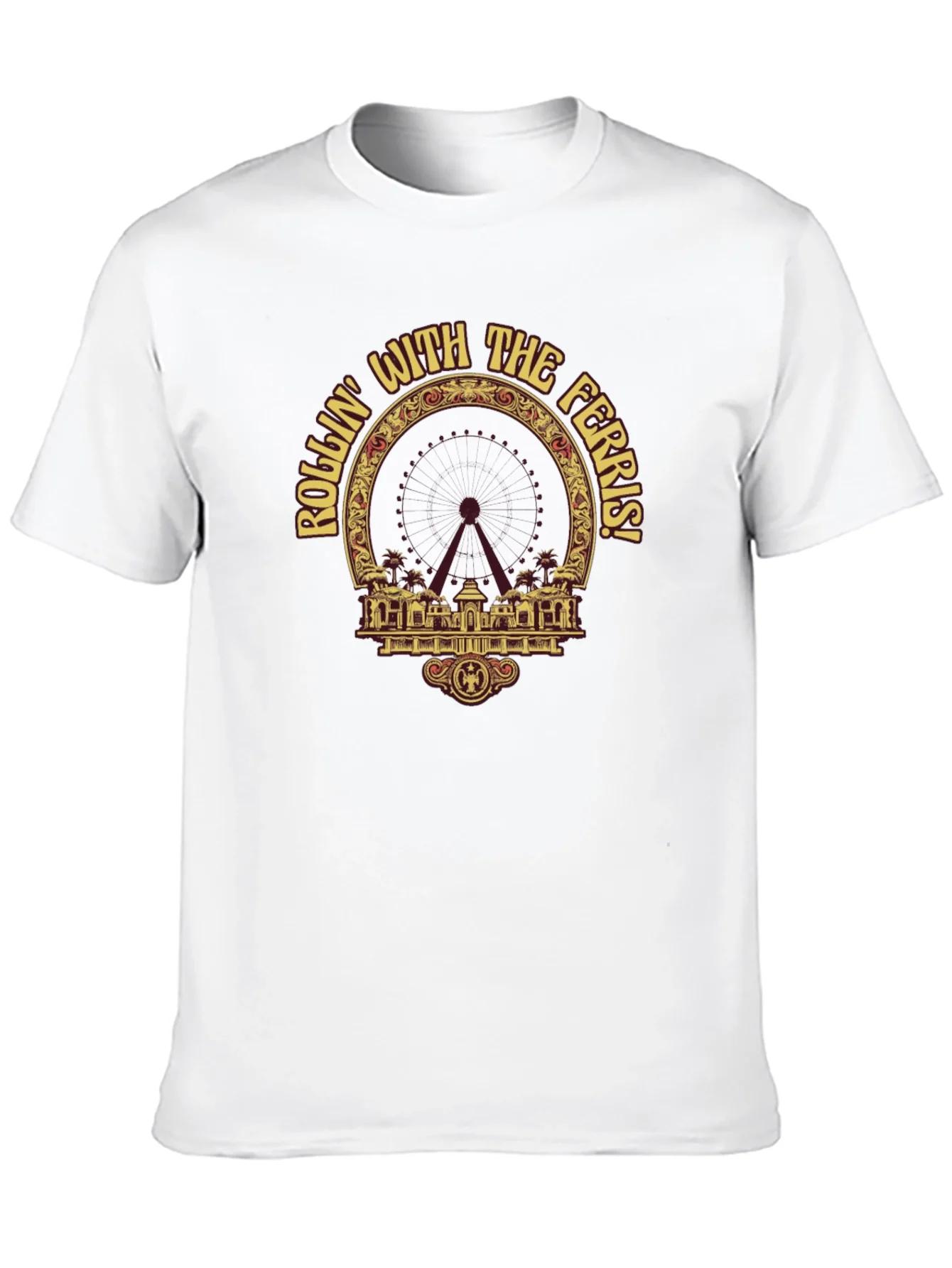 Camiseta Negra con Dise?o Rollin With The Ferris