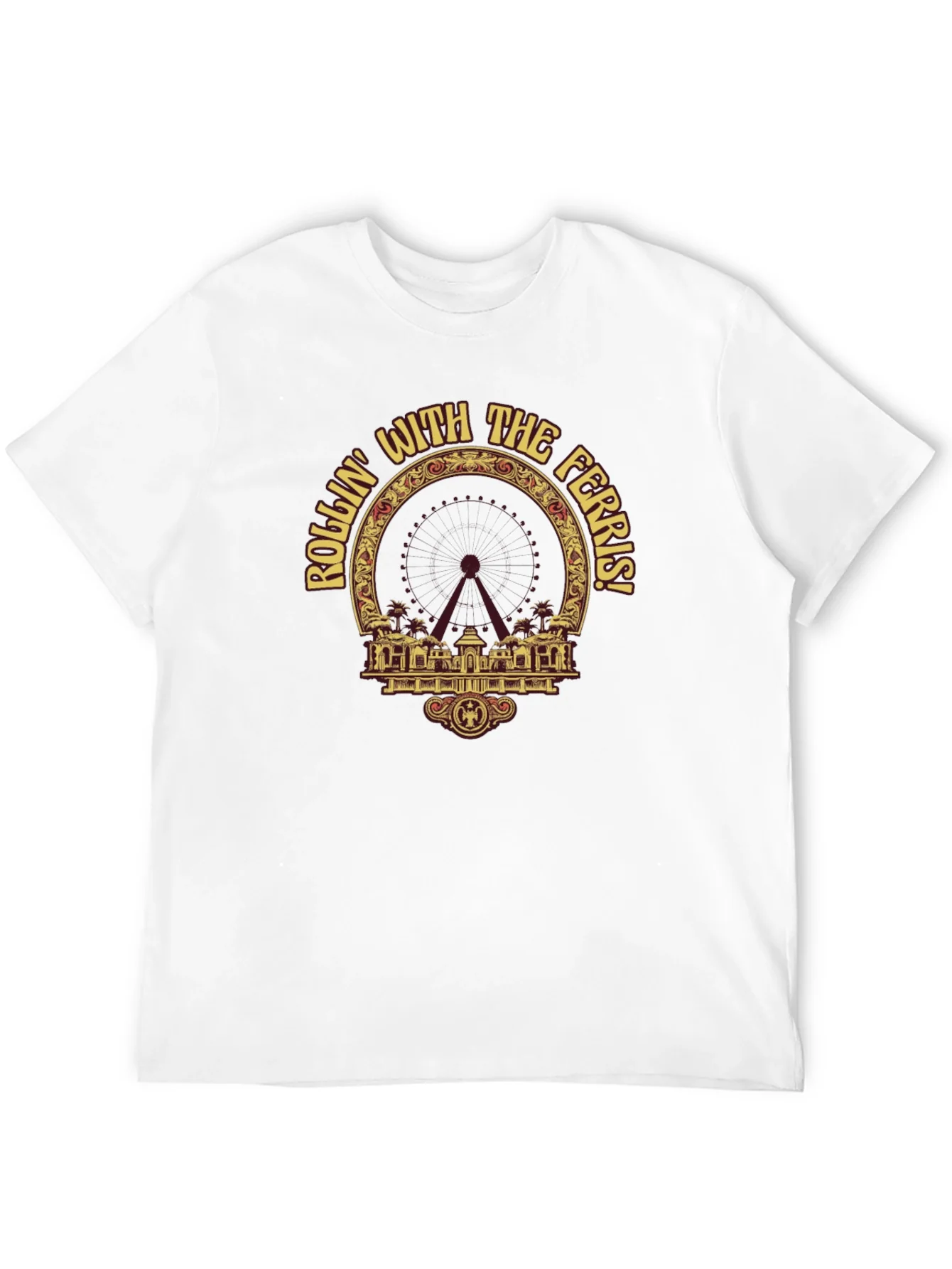 Camiseta Negra con Dise?o Rollin With The Ferris