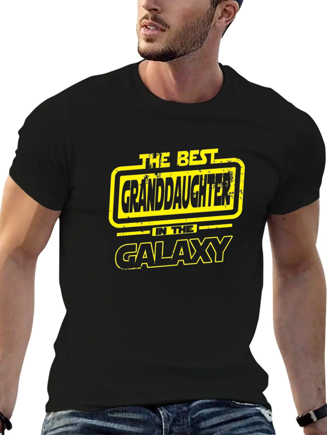 Camiseta Negra Mejor Nieta de la Galaxia