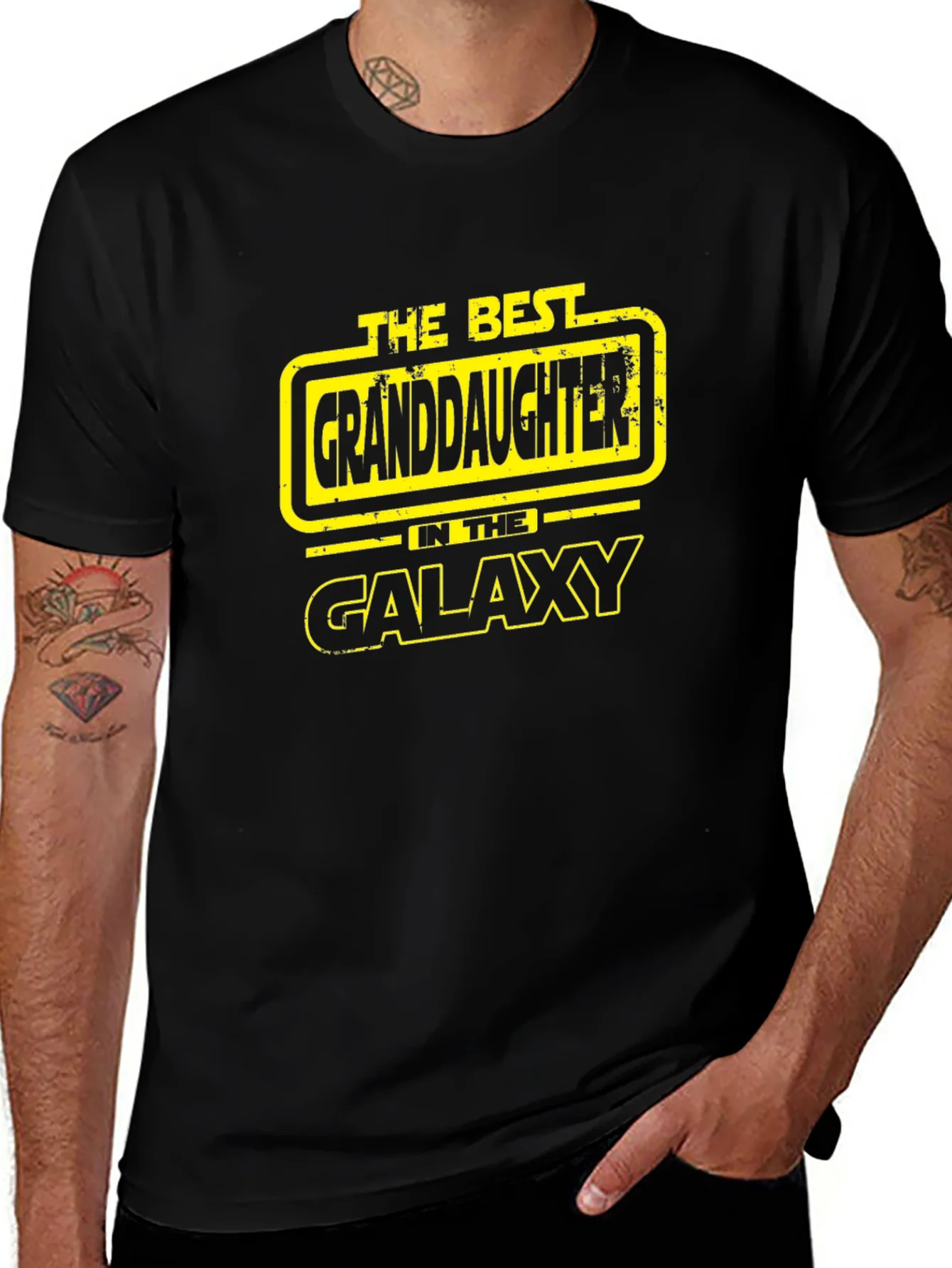 Camiseta Negra Mejor Nieta de la Galaxia
