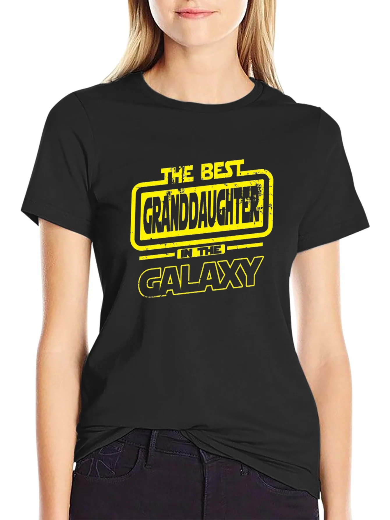 Camiseta Negra Mejor Nieta de la Galaxia