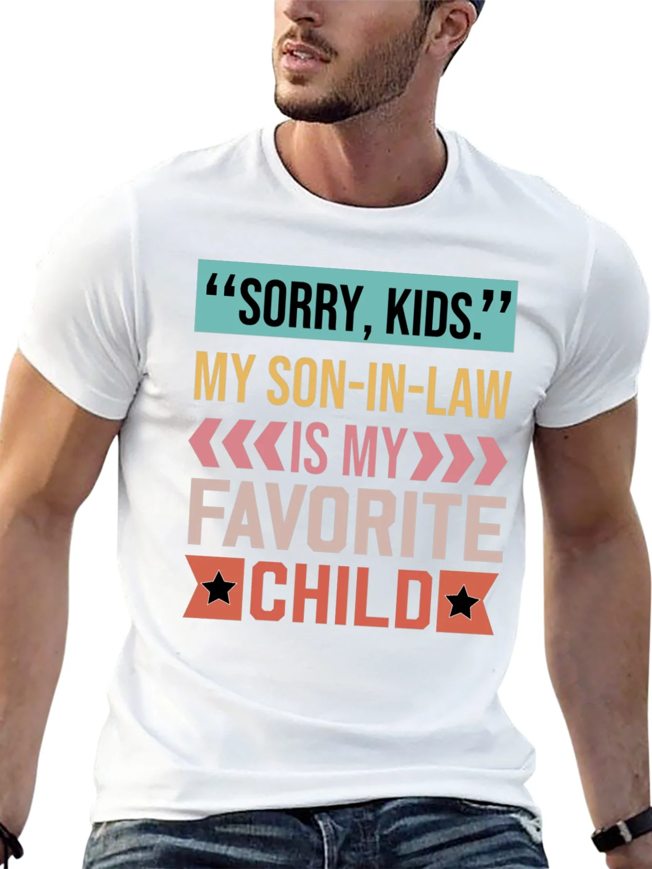 Camiseta Sorry Kids para suegro orgulloso