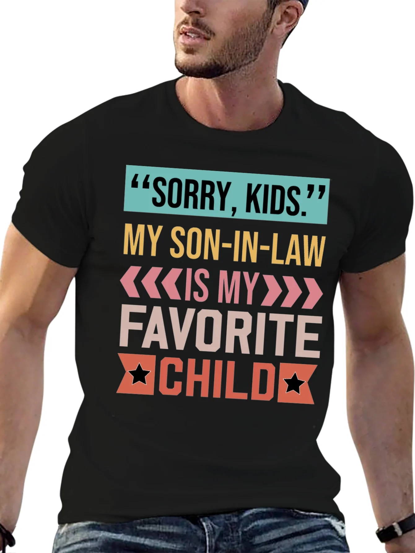 Camiseta Sorry Kids para suegro orgulloso