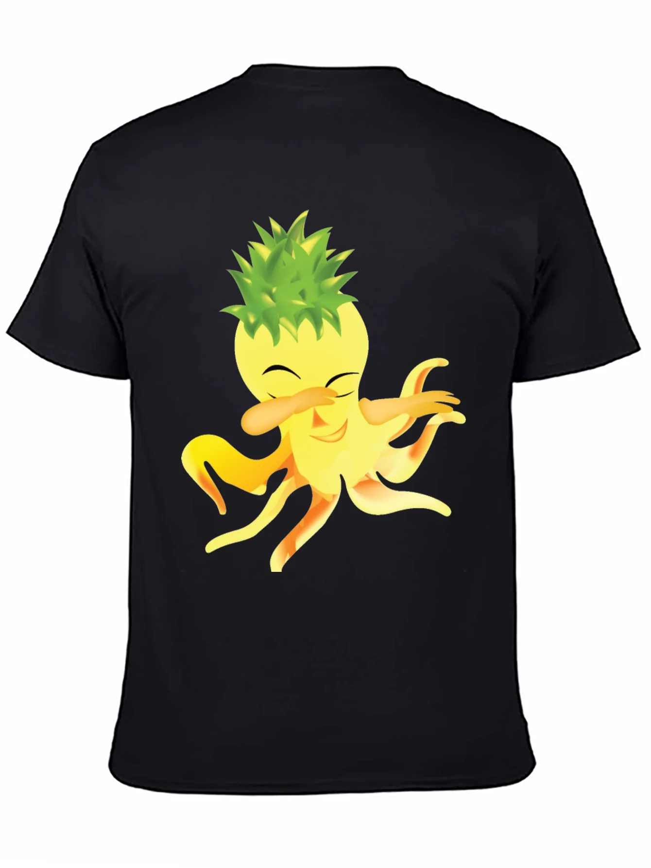 Camiseta Negra con Dise?o Divertido de Pi?a Octopus Dabbing