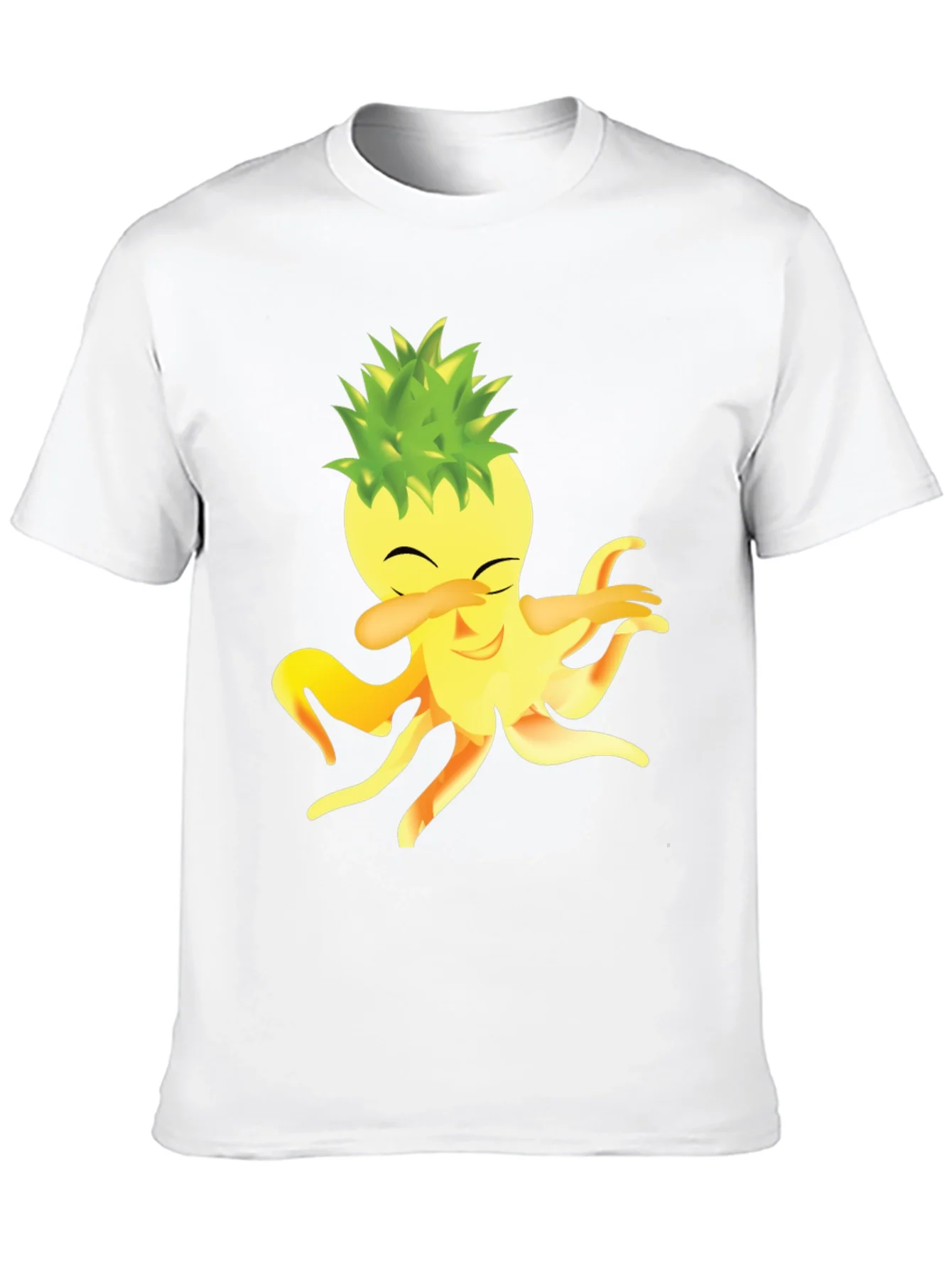 Camiseta Negra con Dise?o Divertido de Pi?a Octopus Dabbing