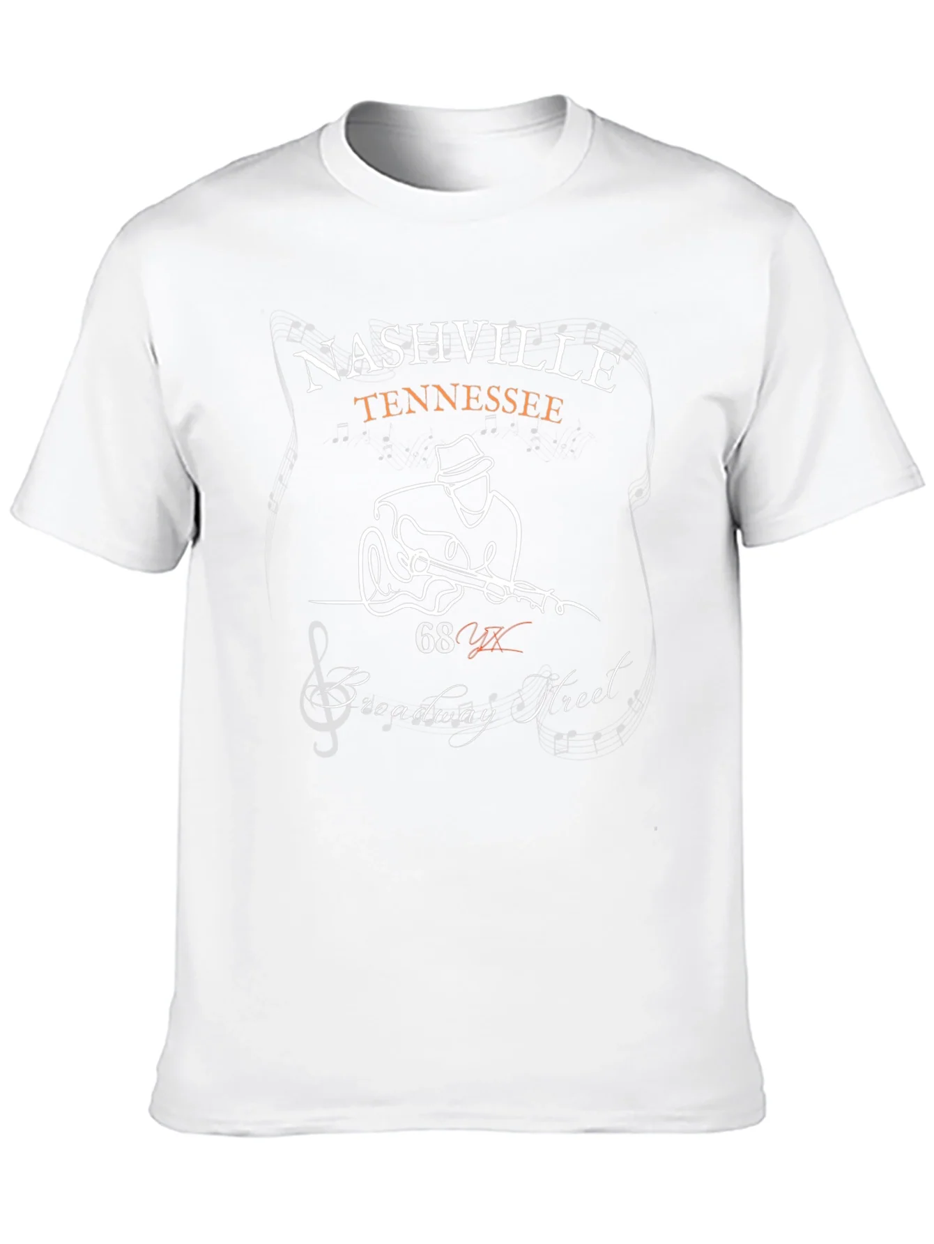 Camiseta Negra Nashville Tennessee Guitarrista