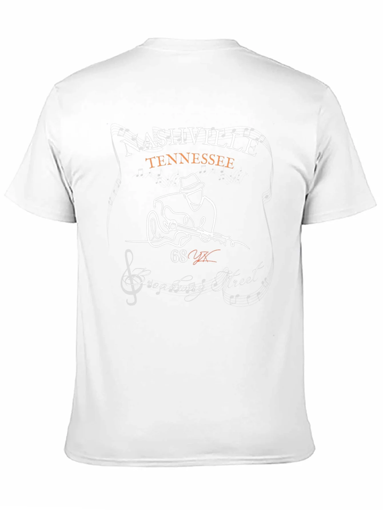 Camiseta Negra Nashville Tennessee Guitarrista