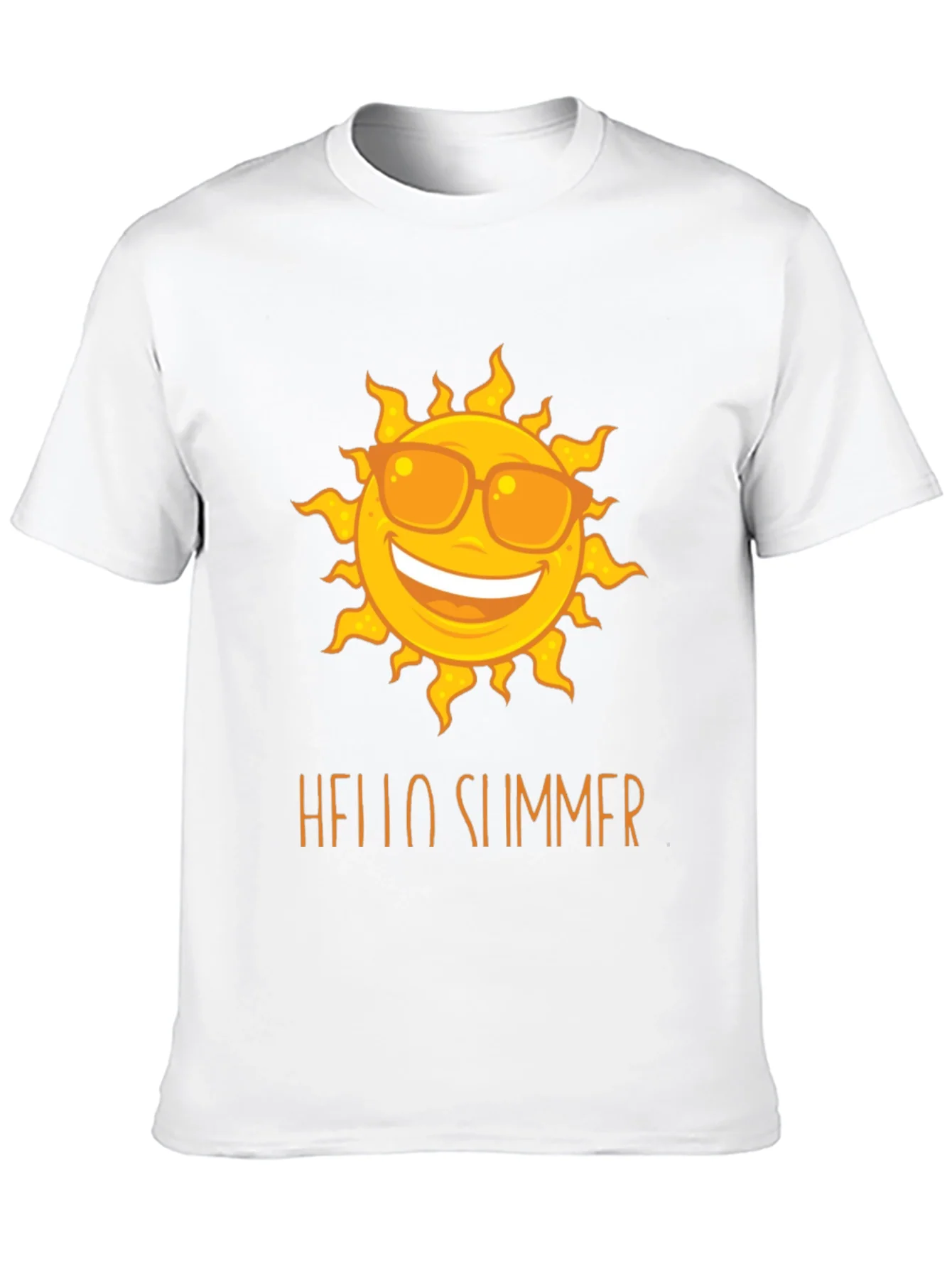 Camiseta Negra con Sol y Hola Verano