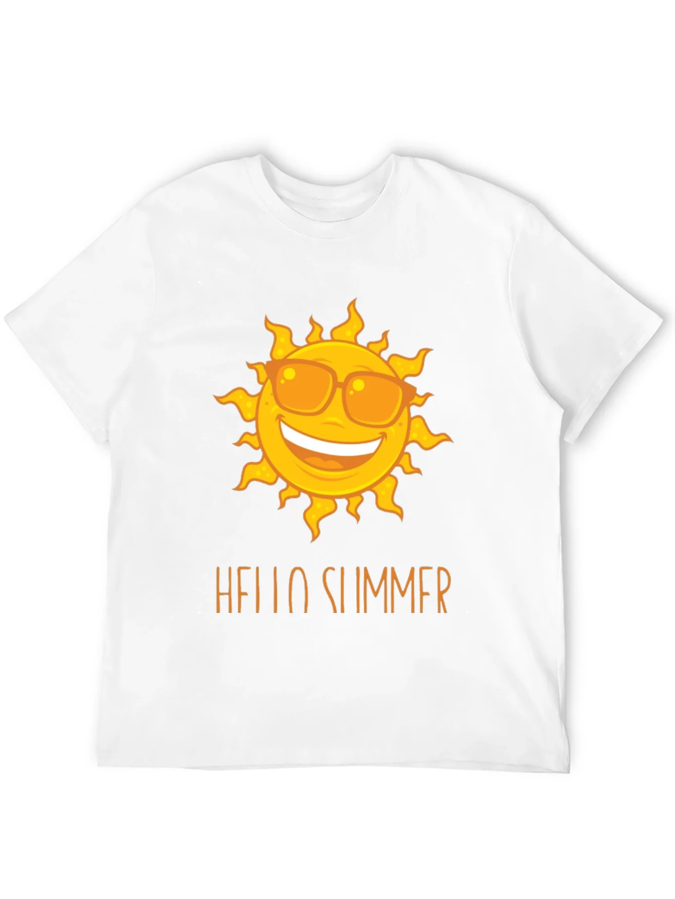 Camiseta Negra con Sol y Hola Verano